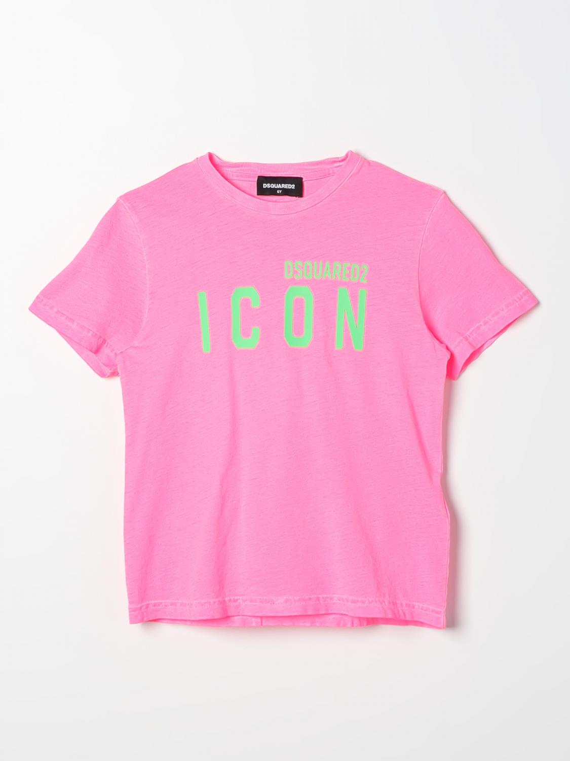 Icon Dsquared2 Pink T Shirt DSQUARED2: T-shirt Kids Junior