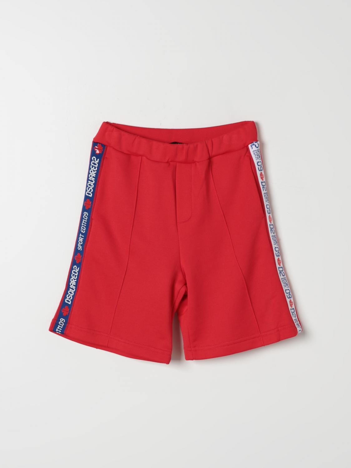 DSQUARED2 Pantacourt enfant Junior Rouge Pantacourt Dsquared2 DQ2177D0A72 en ligne sur GIGLIO.COM