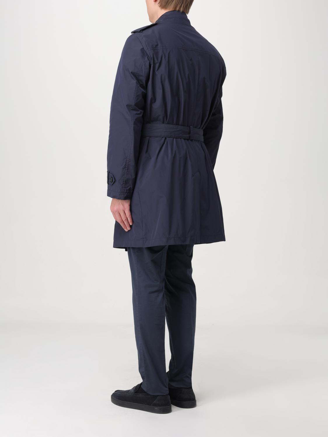 FAY TRENCH: Trench a doppiopetto Fay in Nylon Memory, Blue - Img 2