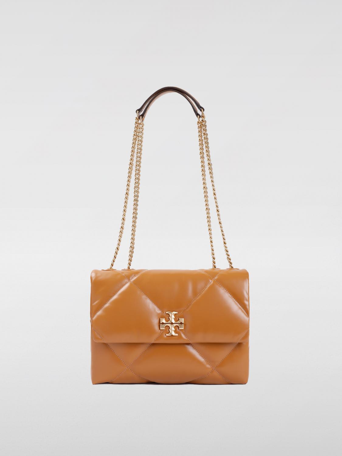 TORY BURCH BORSA A SPALLA: Borsa Kira Diamond Tory Burch in pelle matelassé, Bruciato - Img 1
