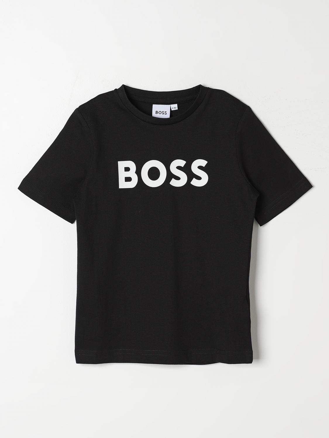 BOSS T恤: T恤 儿童 Boss Kidswear, 黑色 - Img 1