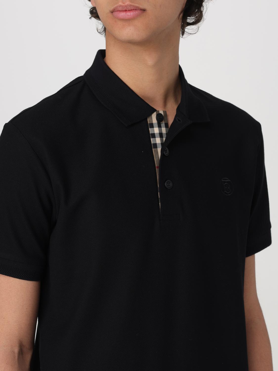 yamamoto BURBERRY 黒 ポロシャツ コットンピケ ポロシャツ (ブラック) | Burberry®公式サイト