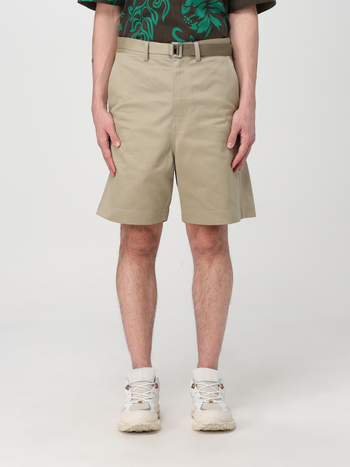 SACAI：ショートパンツ メンズ - ベージュ | GIGLIO.COM