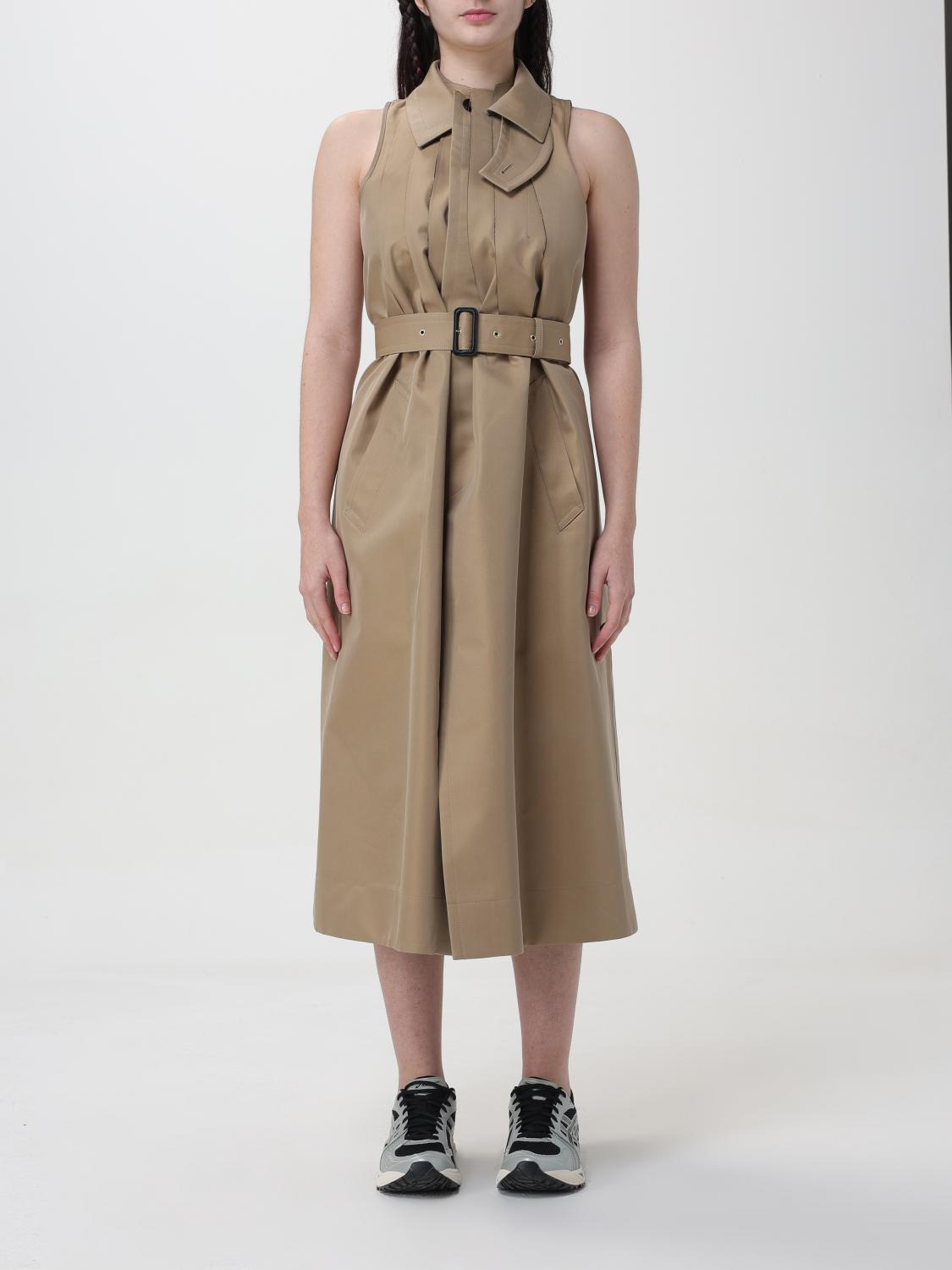 SACAI ABITO: Abito con cinta Sacai, Beige - Img 1