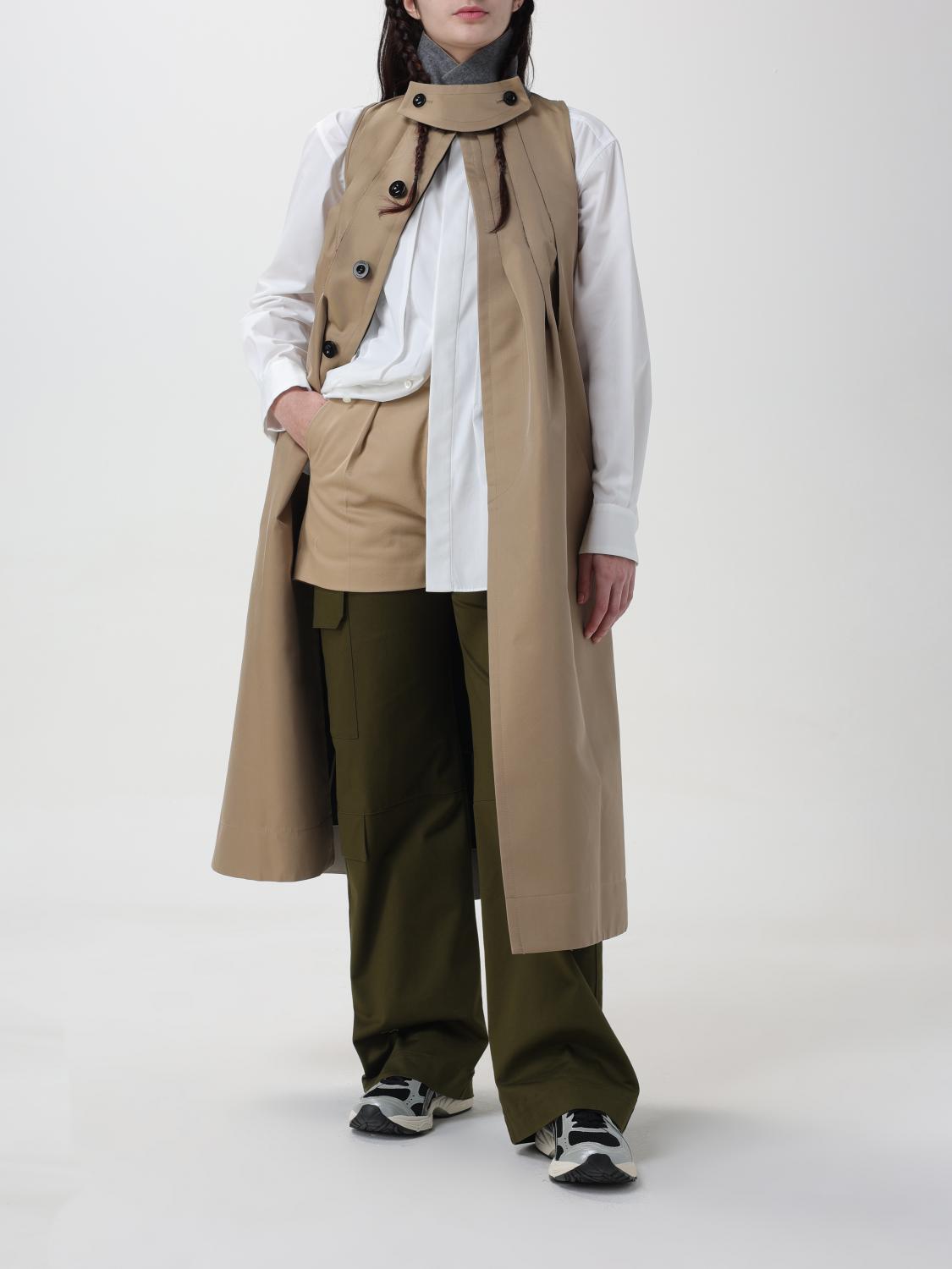 SACAI ABITO: Abito con cinta Sacai, Beige - Img 2