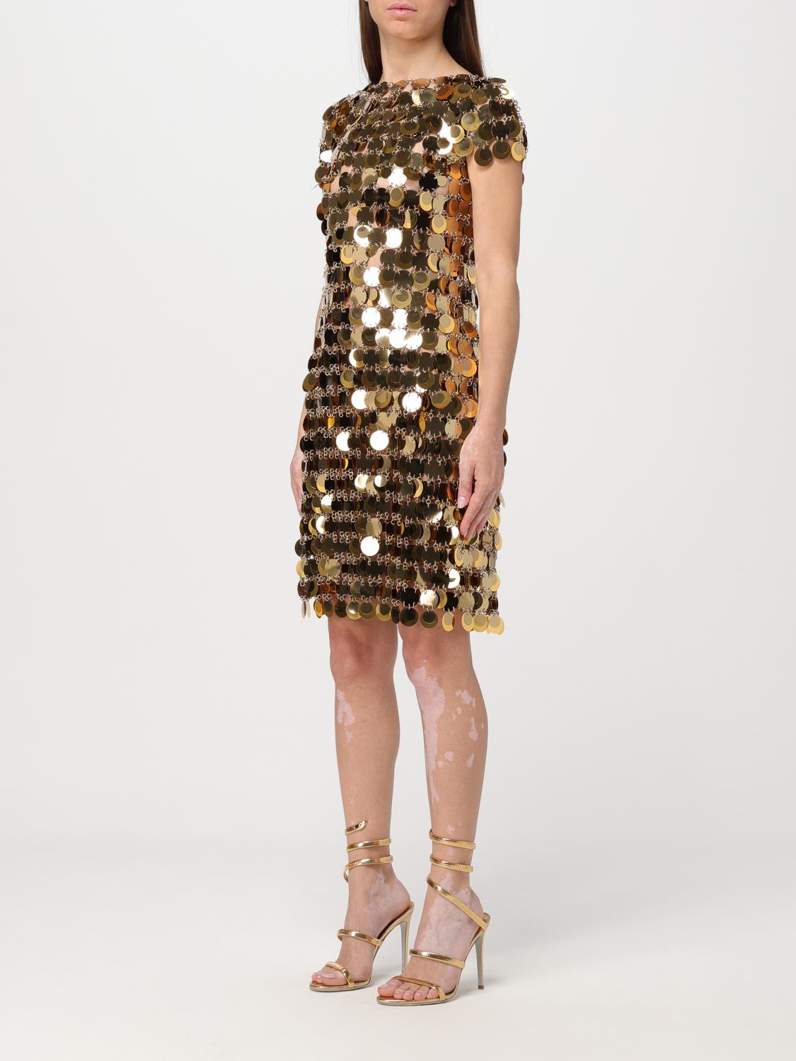 RABANNE DRESS: Dress woman Rabanne, Gold - Img 3