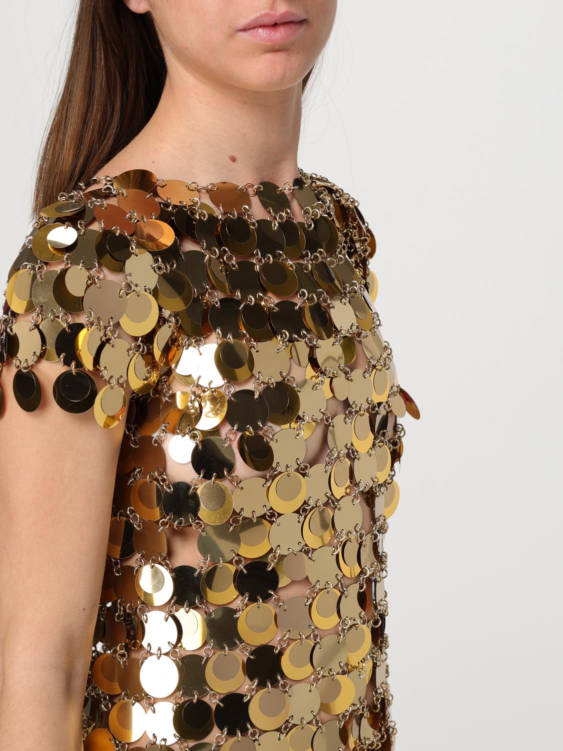 RABANNE DRESS: Dress woman Rabanne, Gold - Img 4