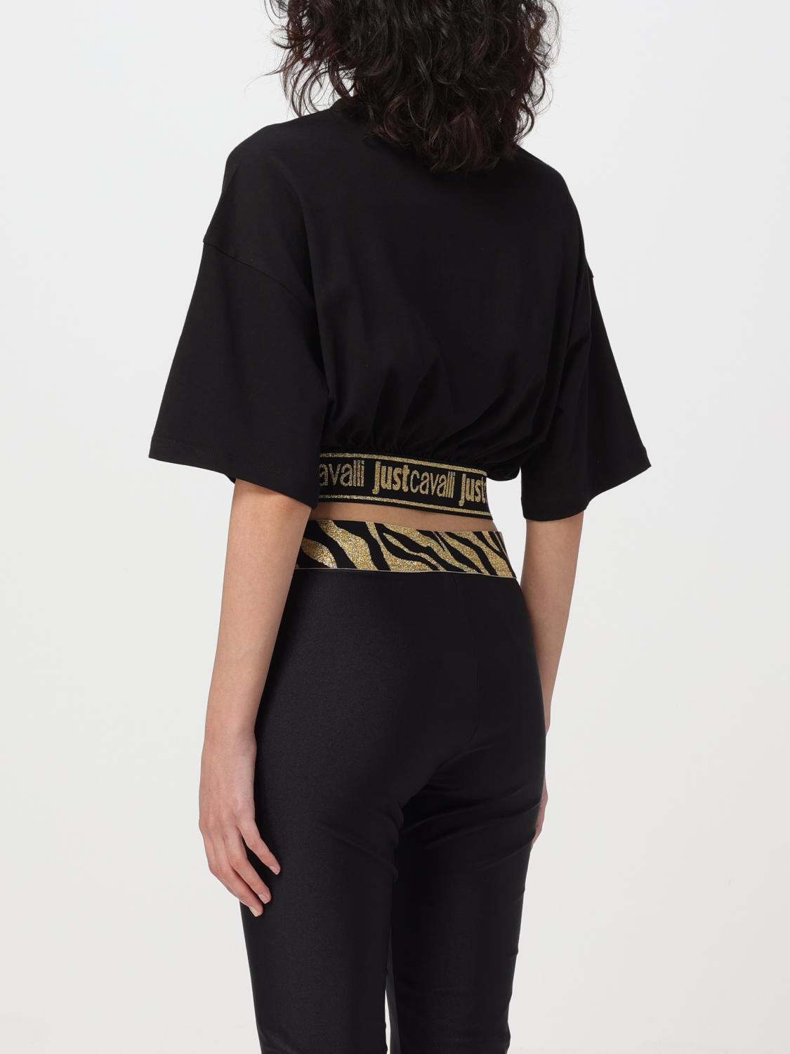 Tシャツ・カットソー JUST CAVALLI Woman T-Shirt Black 76PAHG13CJ300 899 Just Cavalli Outlet: T-shirt woman - Black | Just Cavalli t