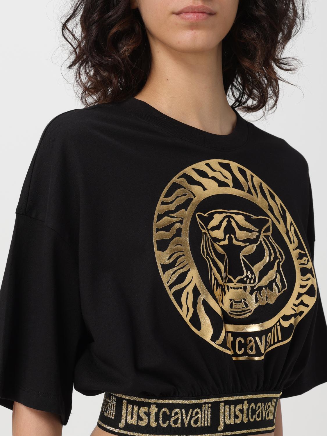 Tシャツ・カットソー JUST CAVALLI Woman T-Shirt Black 76PAHG13CJ300 899 Just Cavalli Outlet: T-shirt woman - Black | Just Cavalli t
