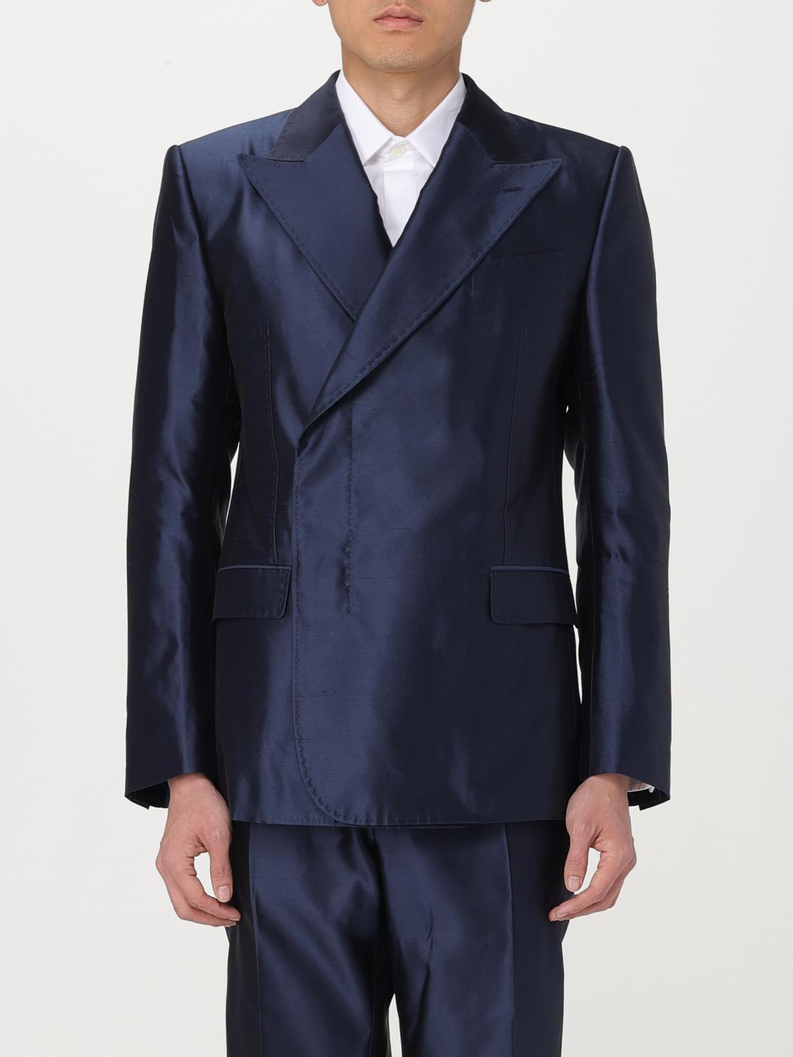 DOLCE & GABBANA BLAZER: Dolce & Gabbana double-breasted blazer, Blue - Img 1