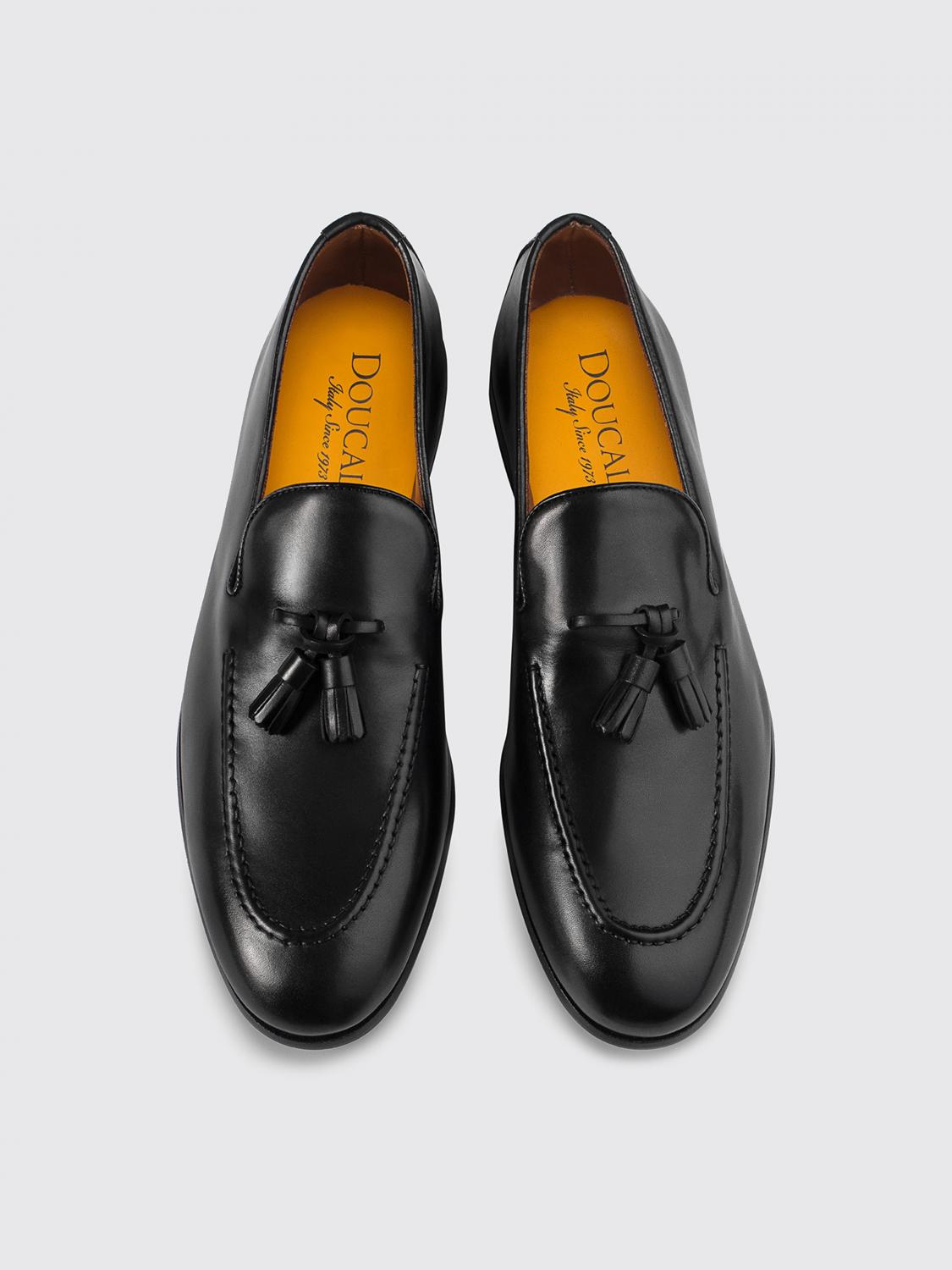 DOUCAL'S MOCASSINI: Mocassino Doucal's in pelle con nappe, Nero - Img 3