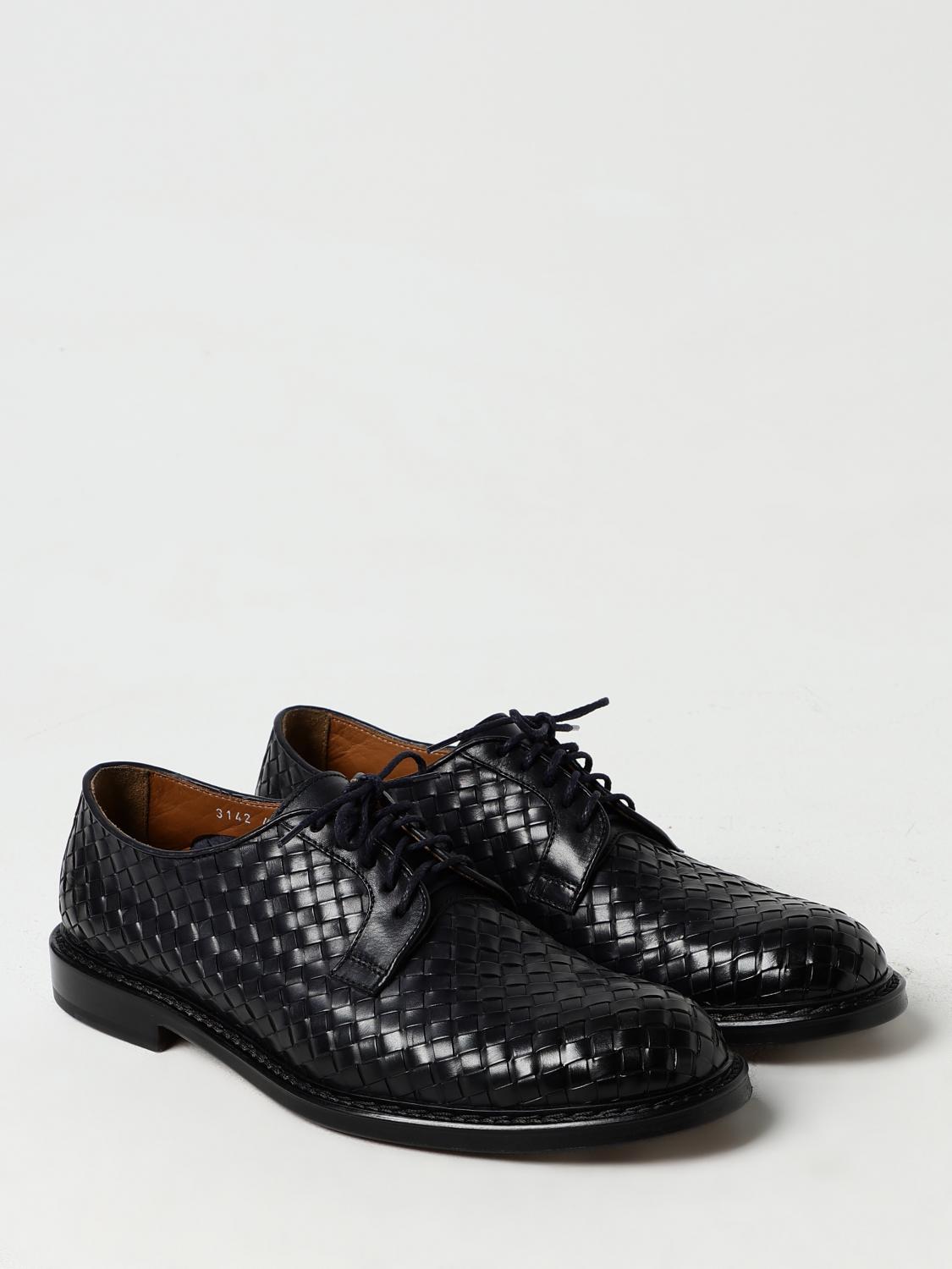 DOUCAL'S SCARPE STRINGATE: Derby Doucal's in pelle intrecciata , Blue - Img 2