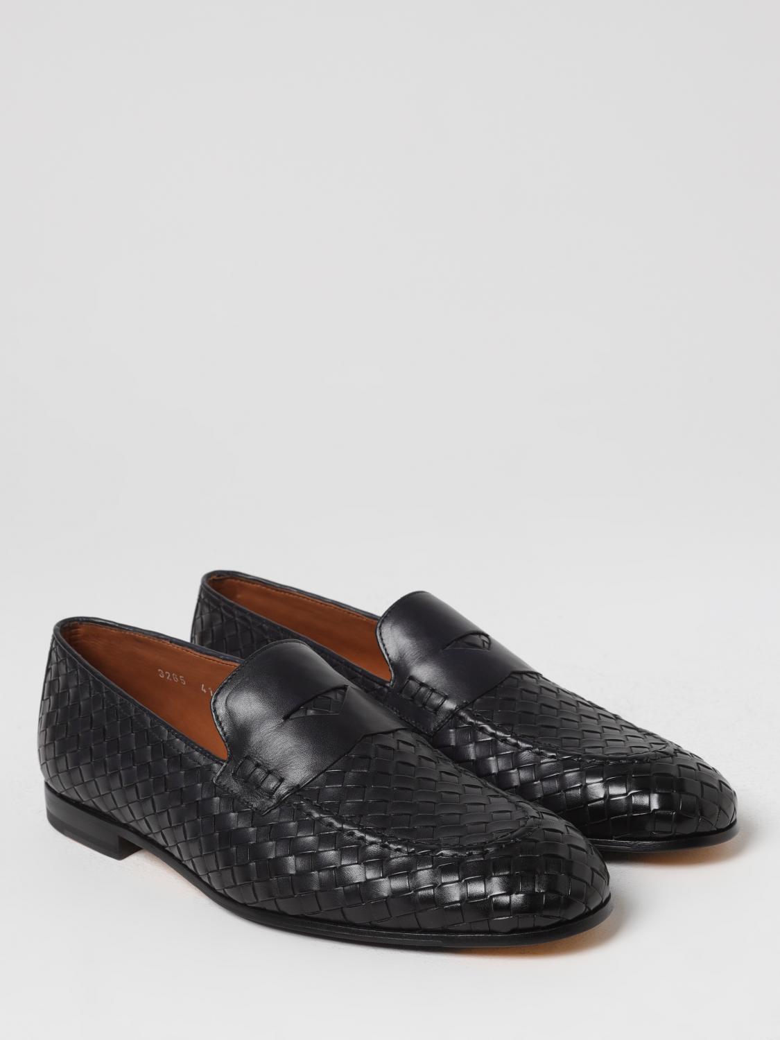 DOUCAL'S MOCASSINI: Mocassino Doucal's in pelle intrecciata , Nero - Img 2