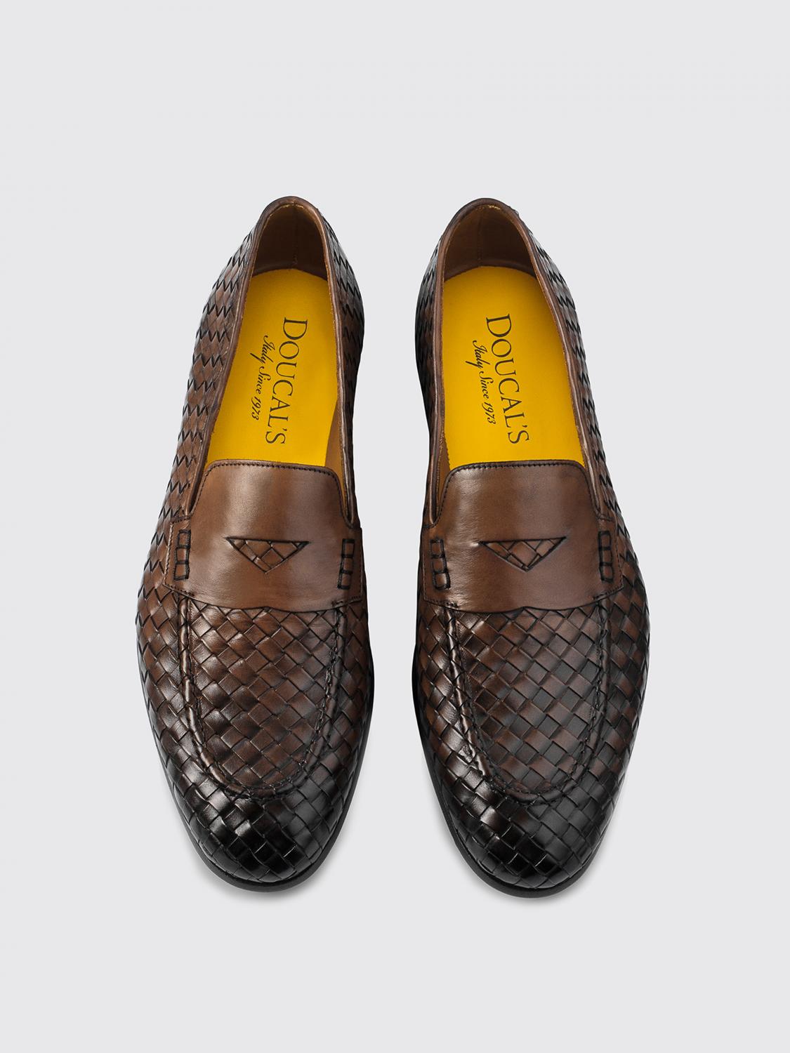 DOUCAL'S MOCASSINS: Mocassins Doucal's en cuir tressé, Marron - Img 3