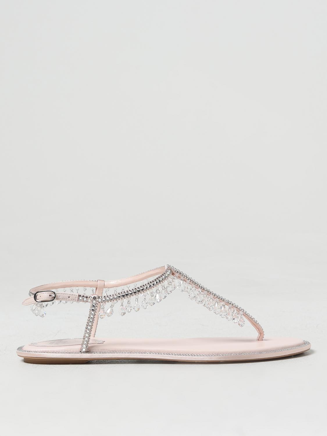 RENE CAOVILLA FLAT SANDALS: High heel shoes woman Rene Caovilla, Pink - Img 1