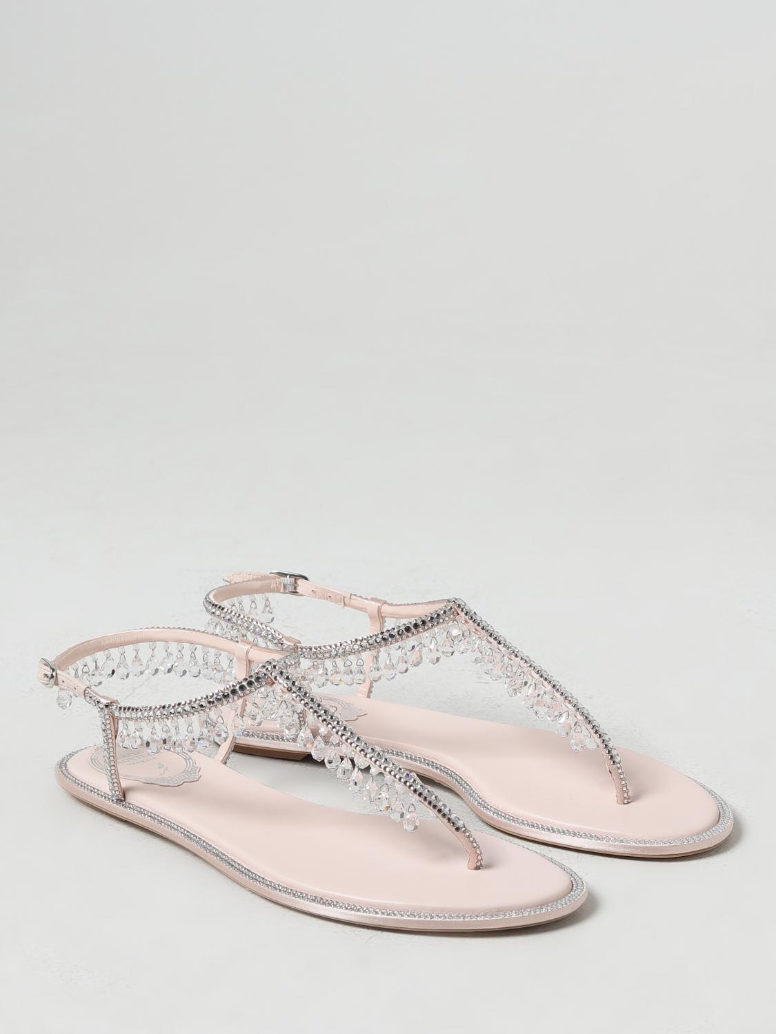 RENE CAOVILLA FLAT SANDALS: High heel shoes woman Rene Caovilla, Pink - Img 2