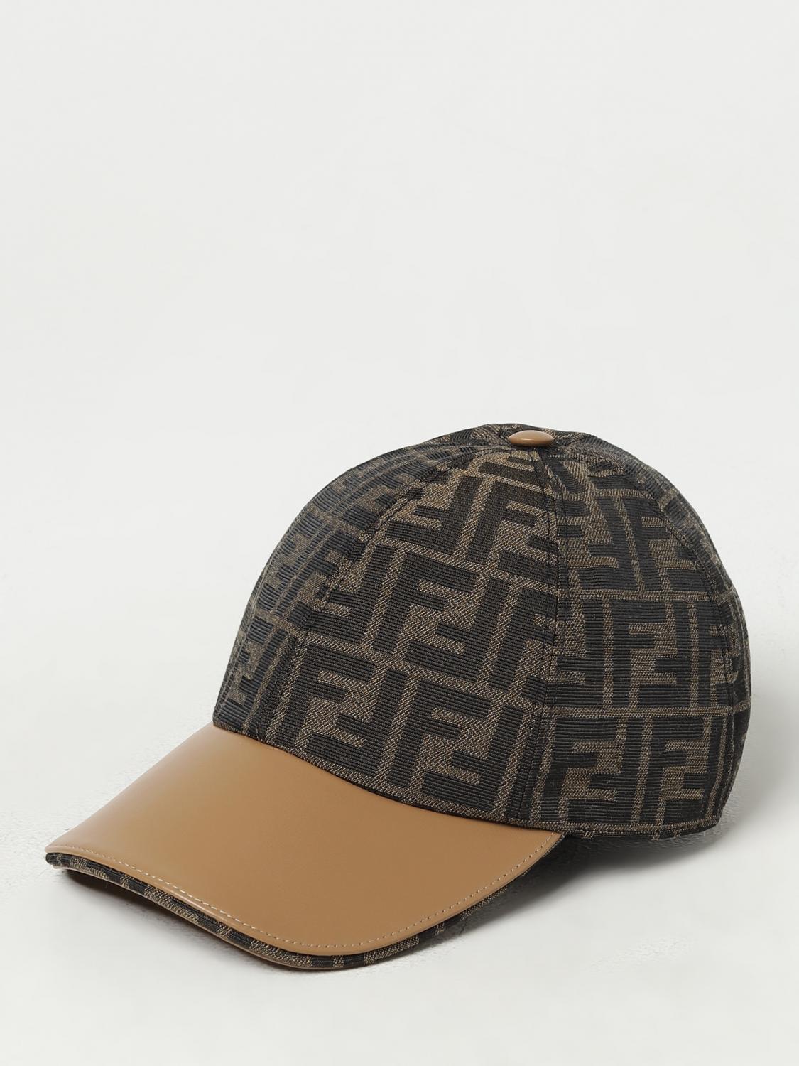 Women Fendi Ball cap Fendi Tobacco Brown Zucca Pattern Canvas Baseball Cap One  main image 3