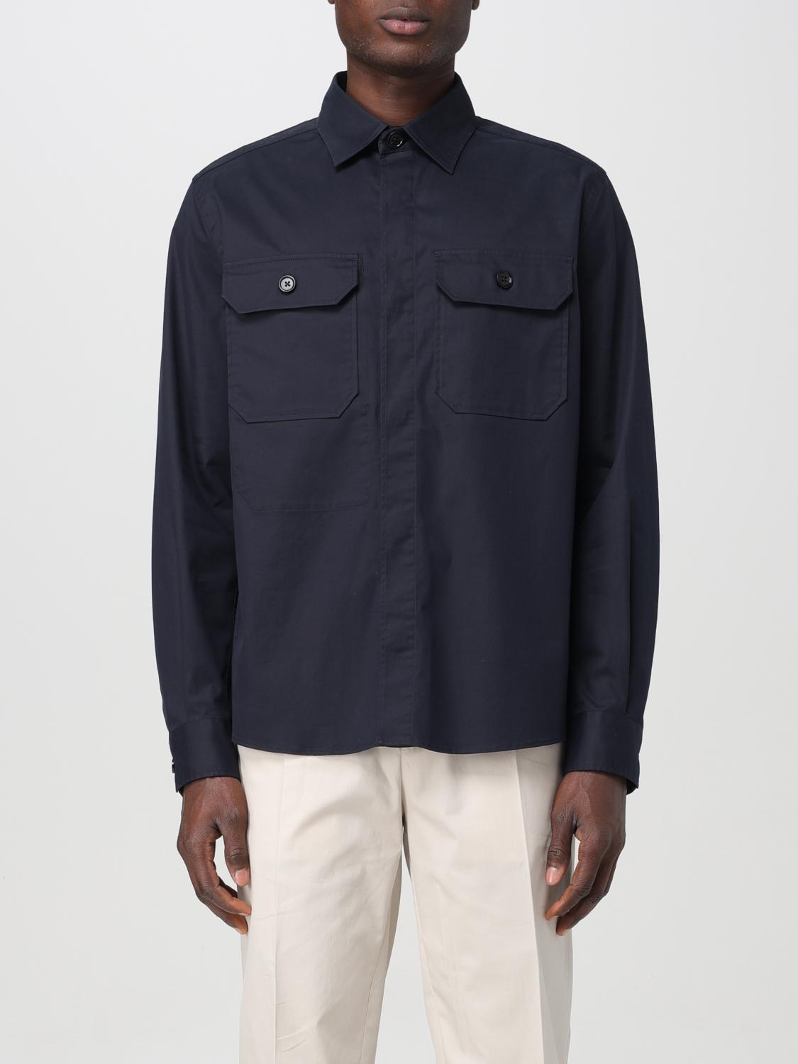 dress shirt with buttons on collar Extreme Cutaway Blue Premium Contrast Shirt French Cuff