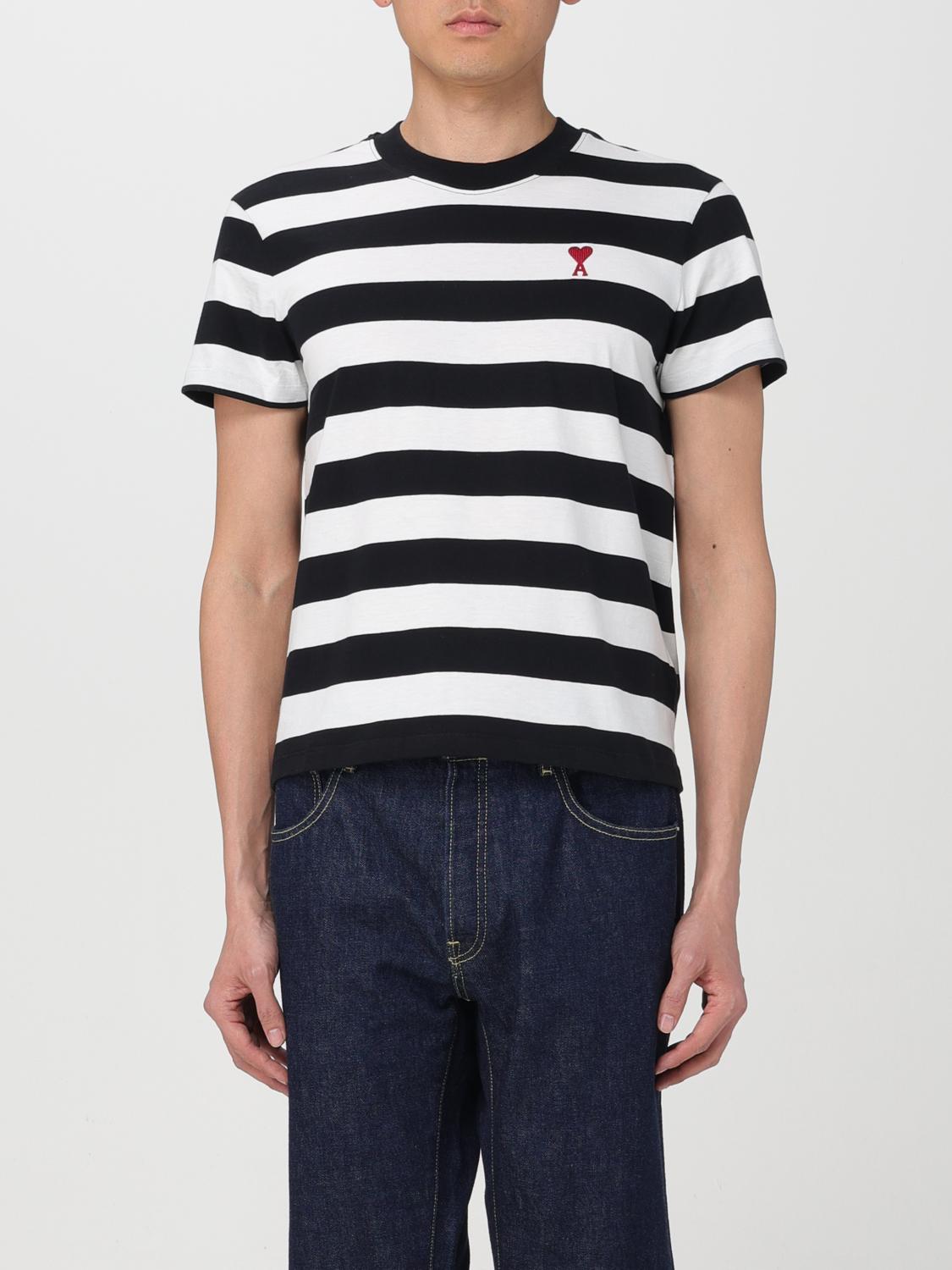 AMI PARIS T-SHIRT: T-shirt a righe Ami Paris, Rigato - Img 1