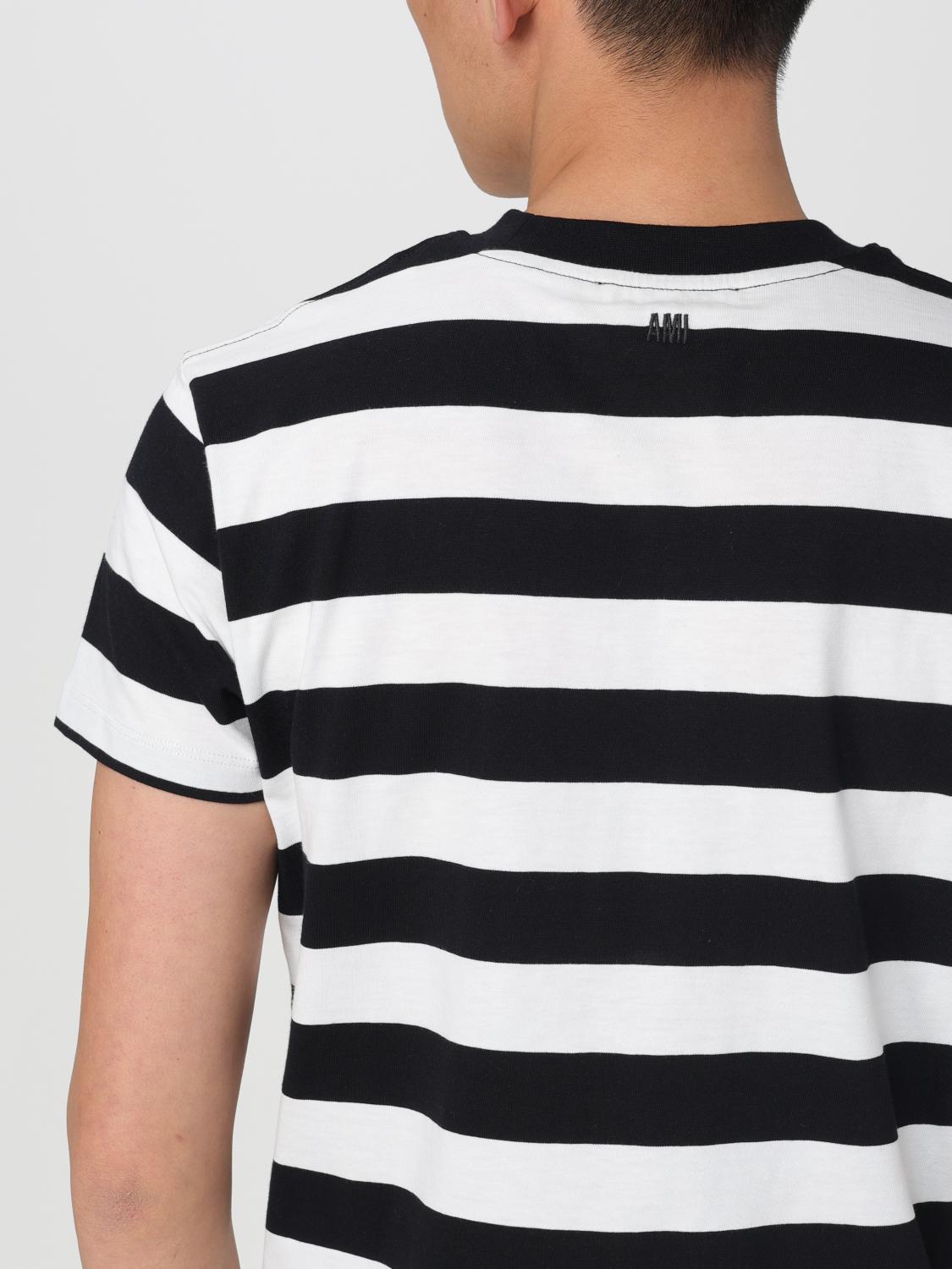 AMI PARIS T-SHIRT: T-shirt a righe Ami Paris, Rigato - Img 3