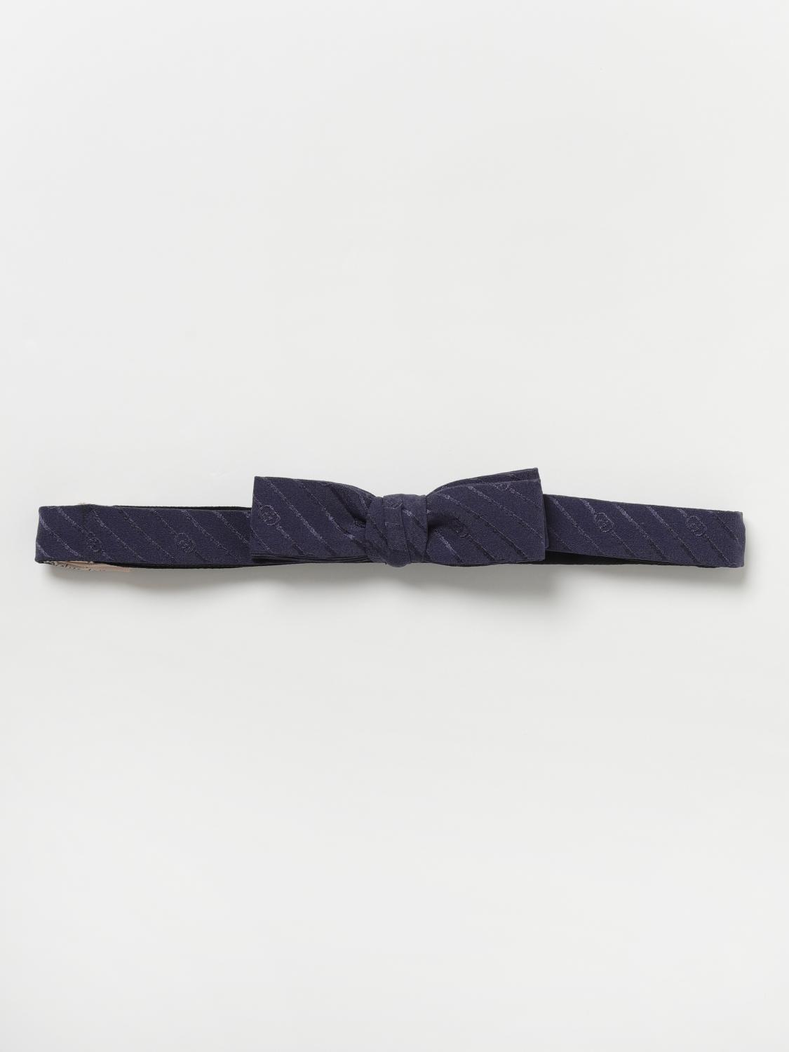 GUCCI: Papillon in seta con monogram GG jacquard Blue Papillon