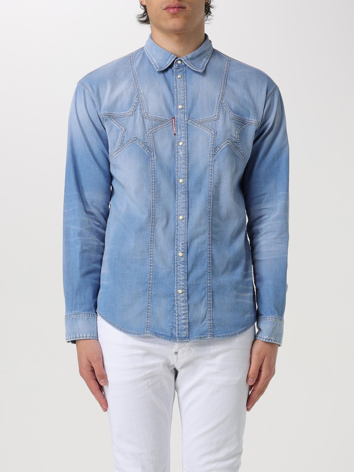 DSQUARED2 SHIRT: Shirt men Dsquared2, Blue - Img 1