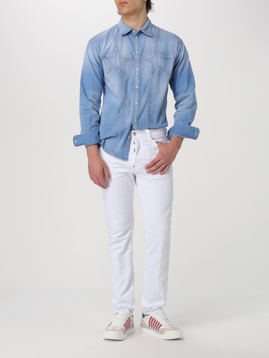DSQUARED2 SHIRT: Shirt men Dsquared2, Blue - Img 2