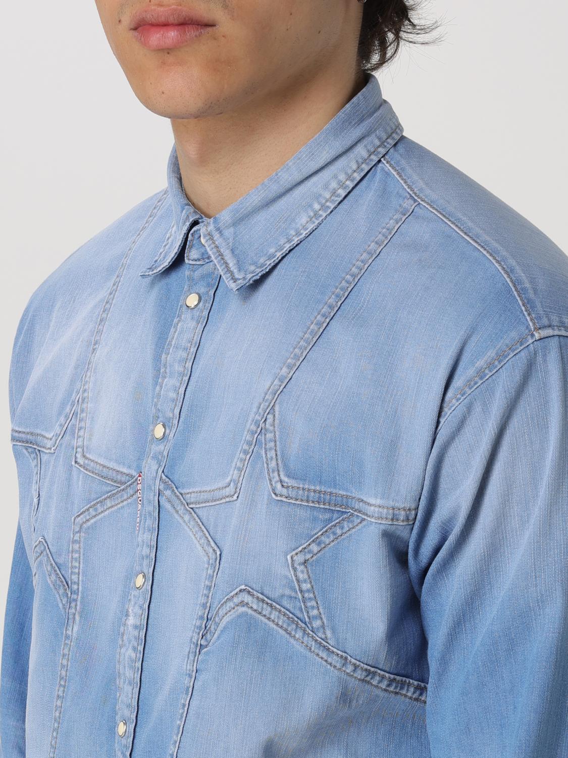 DSQUARED2 SHIRT: Shirt men Dsquared2, Blue - Img 4