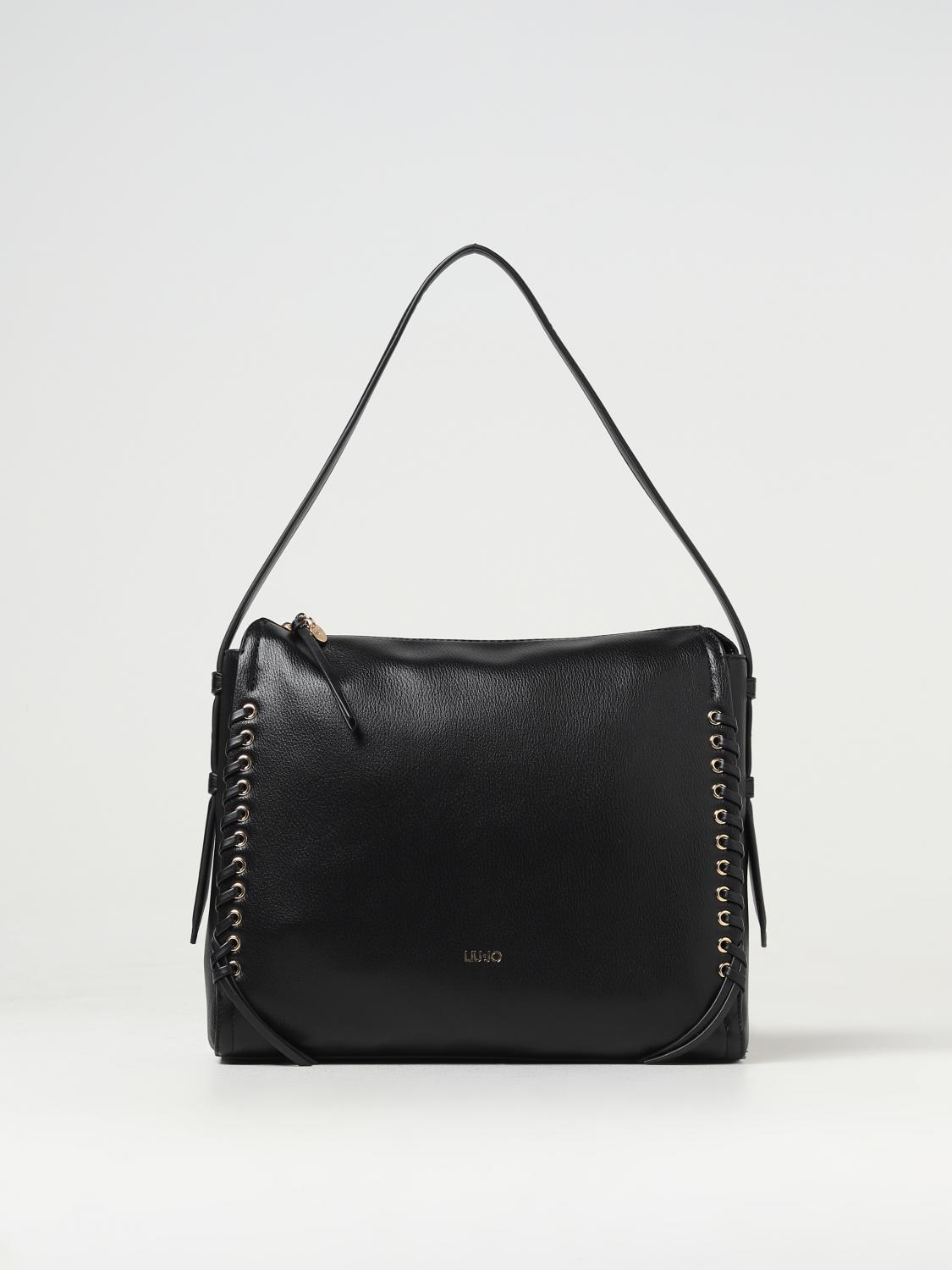 LIU JO: Borsa in pelle sintetica a grana Nero Borsa A Spalla