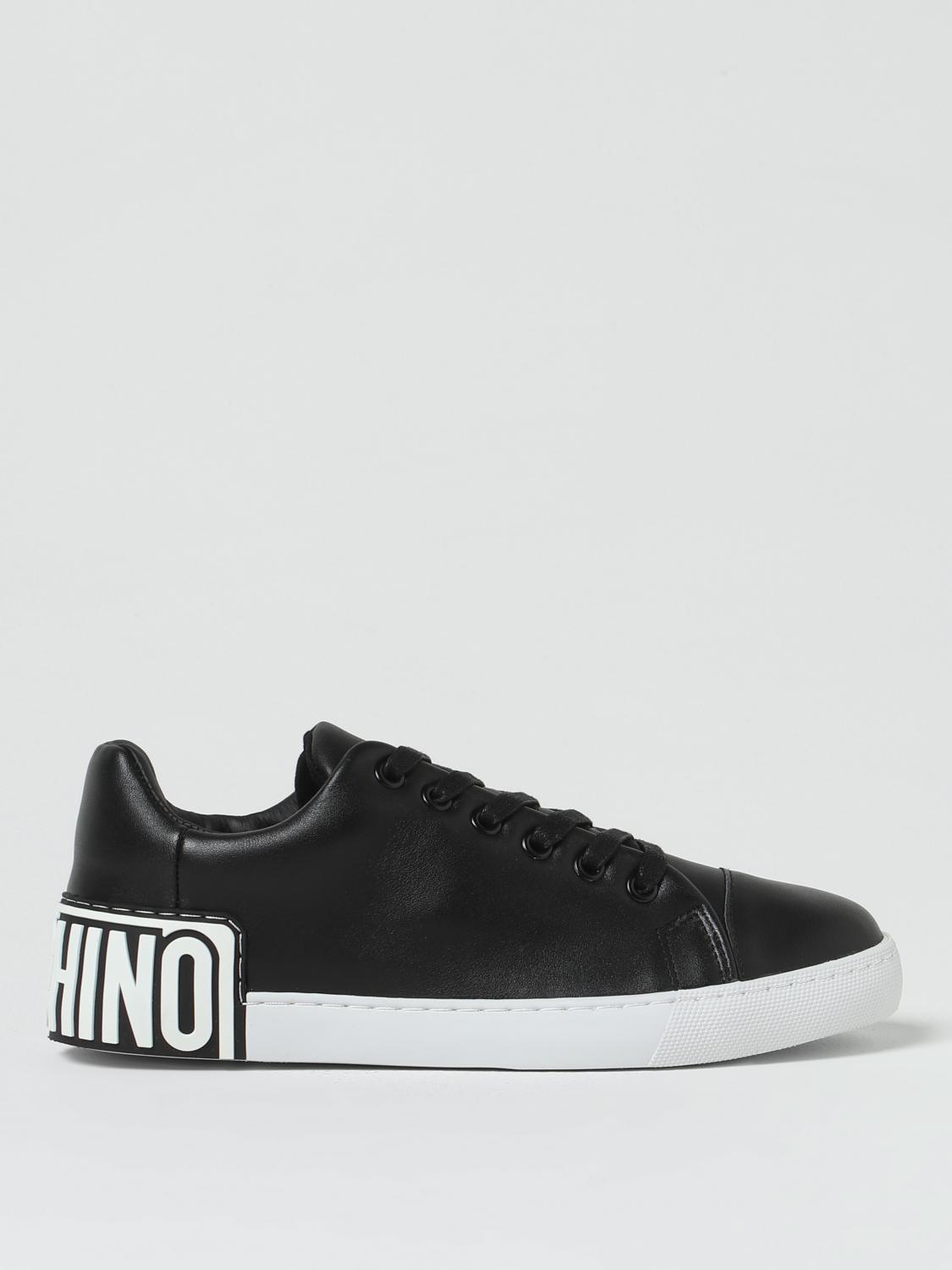 MOSCHINO COUTURE SNEAKERS: Sneakers Moschino Couture in pelle, Nero - Img 1