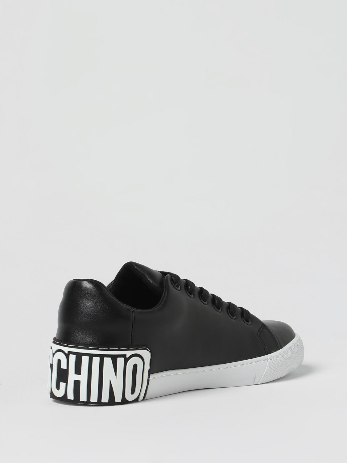 MOSCHINO COUTURE SNEAKERS: Sneakers Moschino Couture in pelle, Nero - Img 3