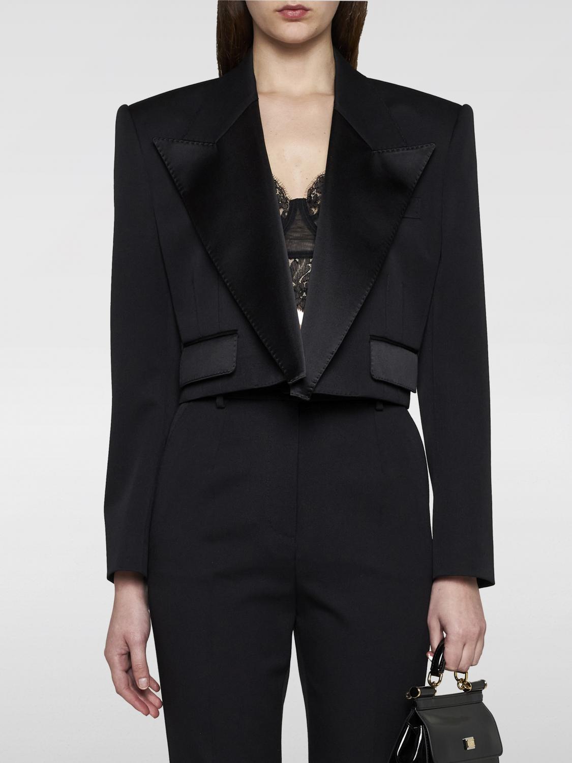 DOLCE & GABBANA: Blazer woman - Black | Dolce & Gabbana