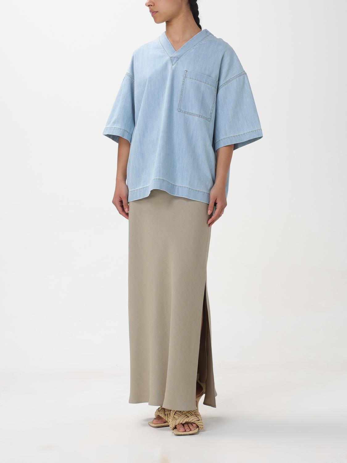 BOTTEGA VENETA T-SHIRT: T-shirt over Bottega Veneta in denim , Denim - Img 2