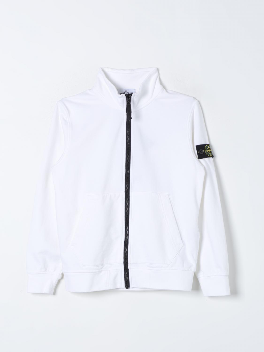 STONE ISLAND JUNIOR PULLOVER: Pullover kinder Stone Island Junior, Weiß - Img 1