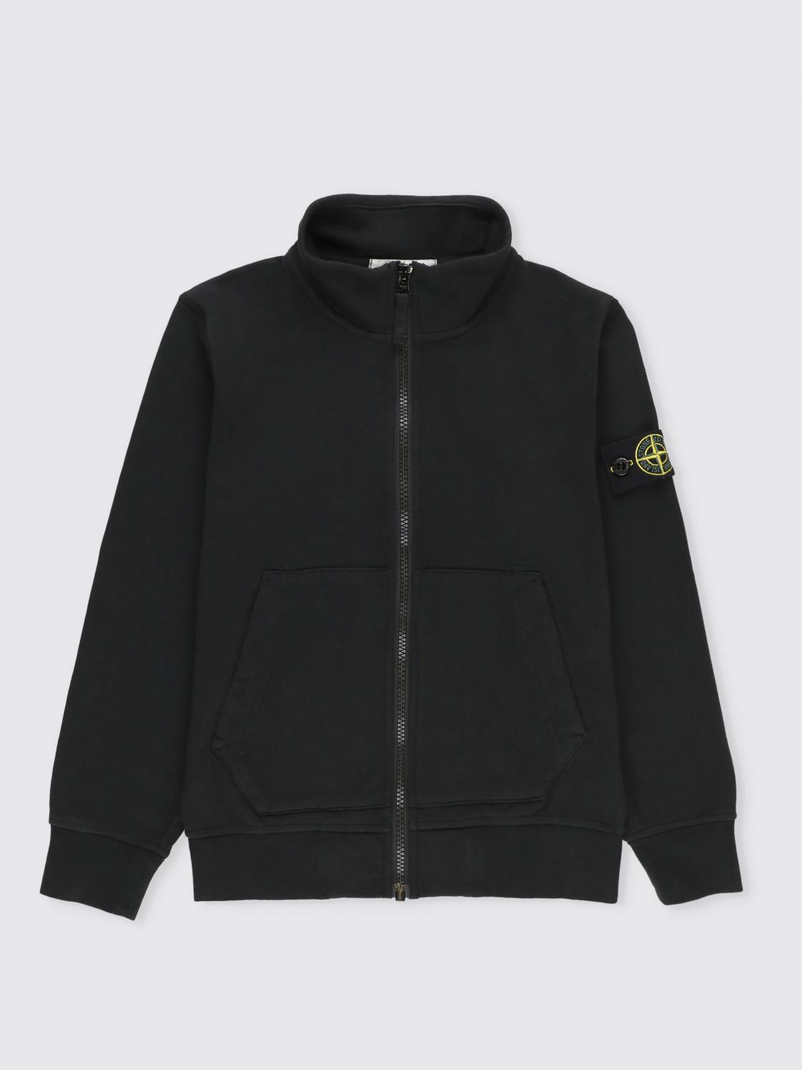 STONE ISLAND JUNIOR PULLOVER: Pullover kinder Stone Island Junior, Schwarz - Img 1