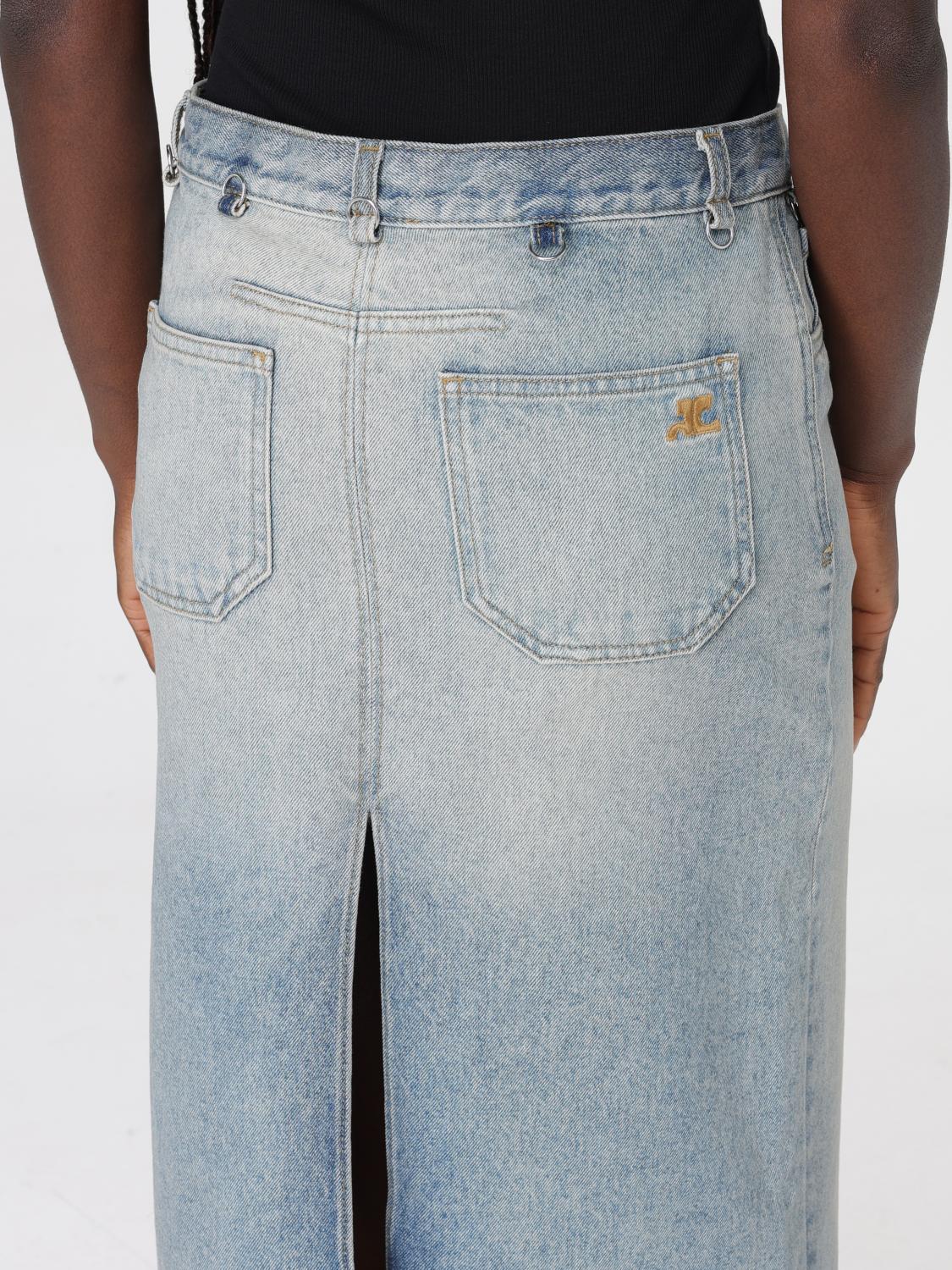 スカート COURReGES Woman Skirt Blue 124DJU155DE0016 7011 Courrèges Outlet: Skirt woman - Blue | Courrèges skirt