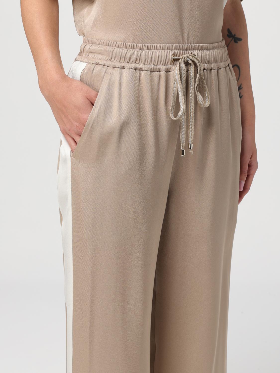 LORENA ANTONIAZZI: Pants woman - Beige | Lorena Antoniazzi