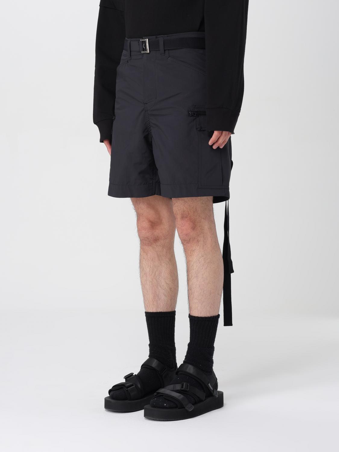 SACAI：ショートパンツ メンズ - ブラック | GIGLIO.COMオンラインの