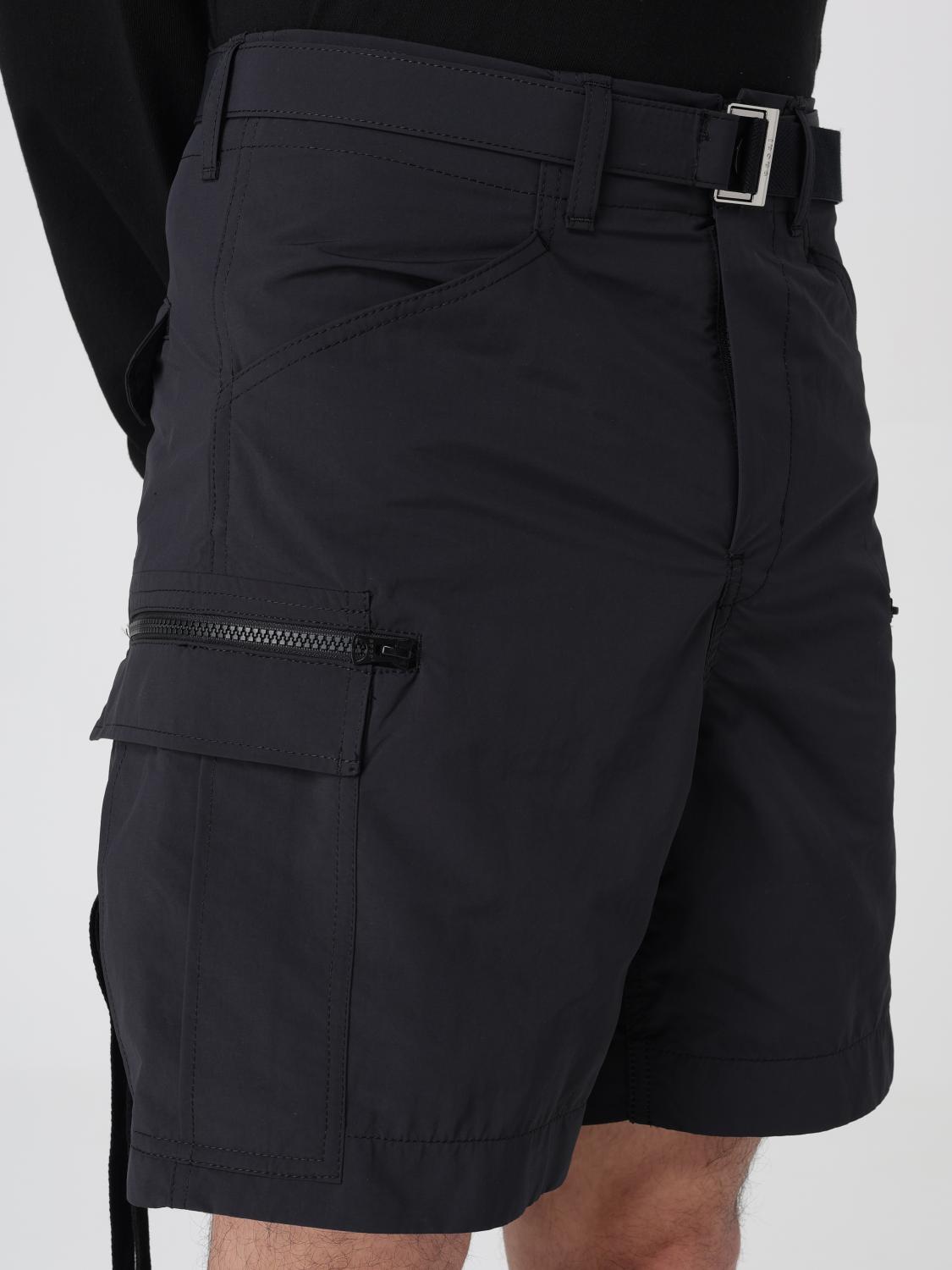SACAI：ショートパンツ メンズ - ブラック | GIGLIO.COMオンラインの