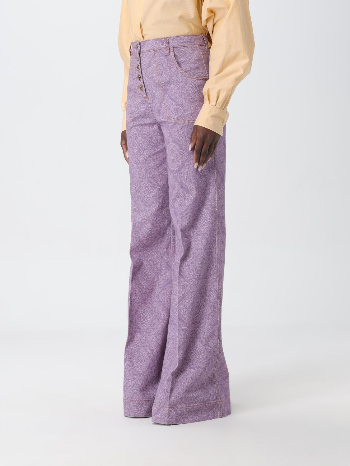 ETRO PANTS: Pants woman Etro, Lilac - Img 4