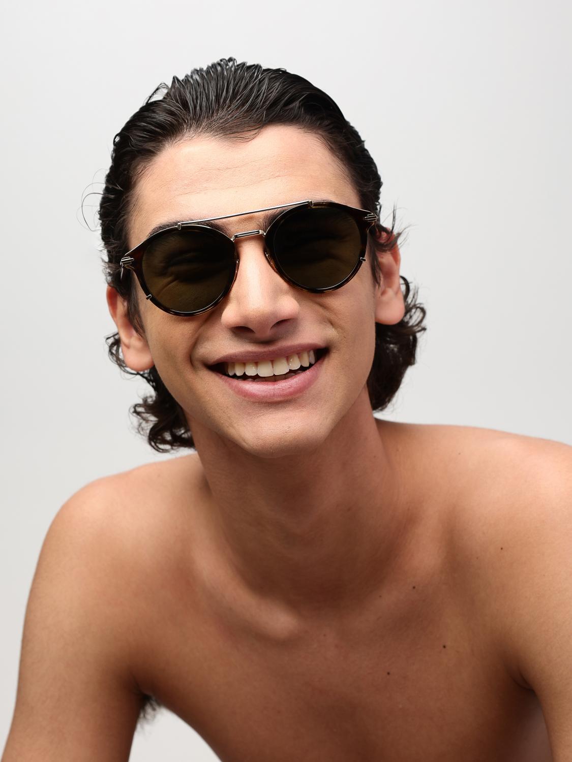 DIOR СОЛНЦЕЗАЩИТНЫЕ ОЧКИ: Солнцезащитные очки DiorBlackSuit R7U BioAcetate Dior, Золотой - Img 2