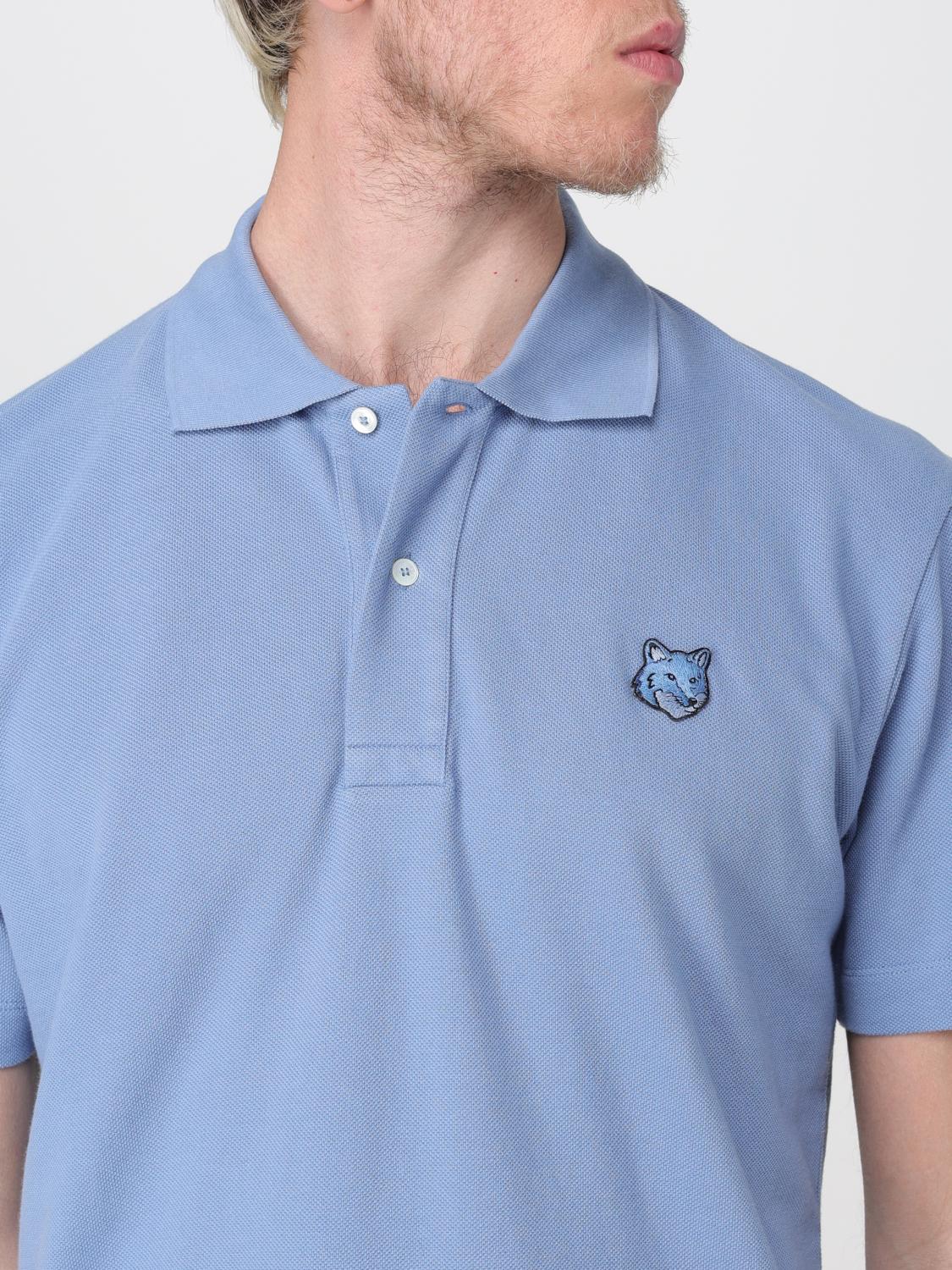 MAISON KITSUNÉ POLO SHIRT: Polo shirt men Maison KitsunÉ, Blue - Img 3