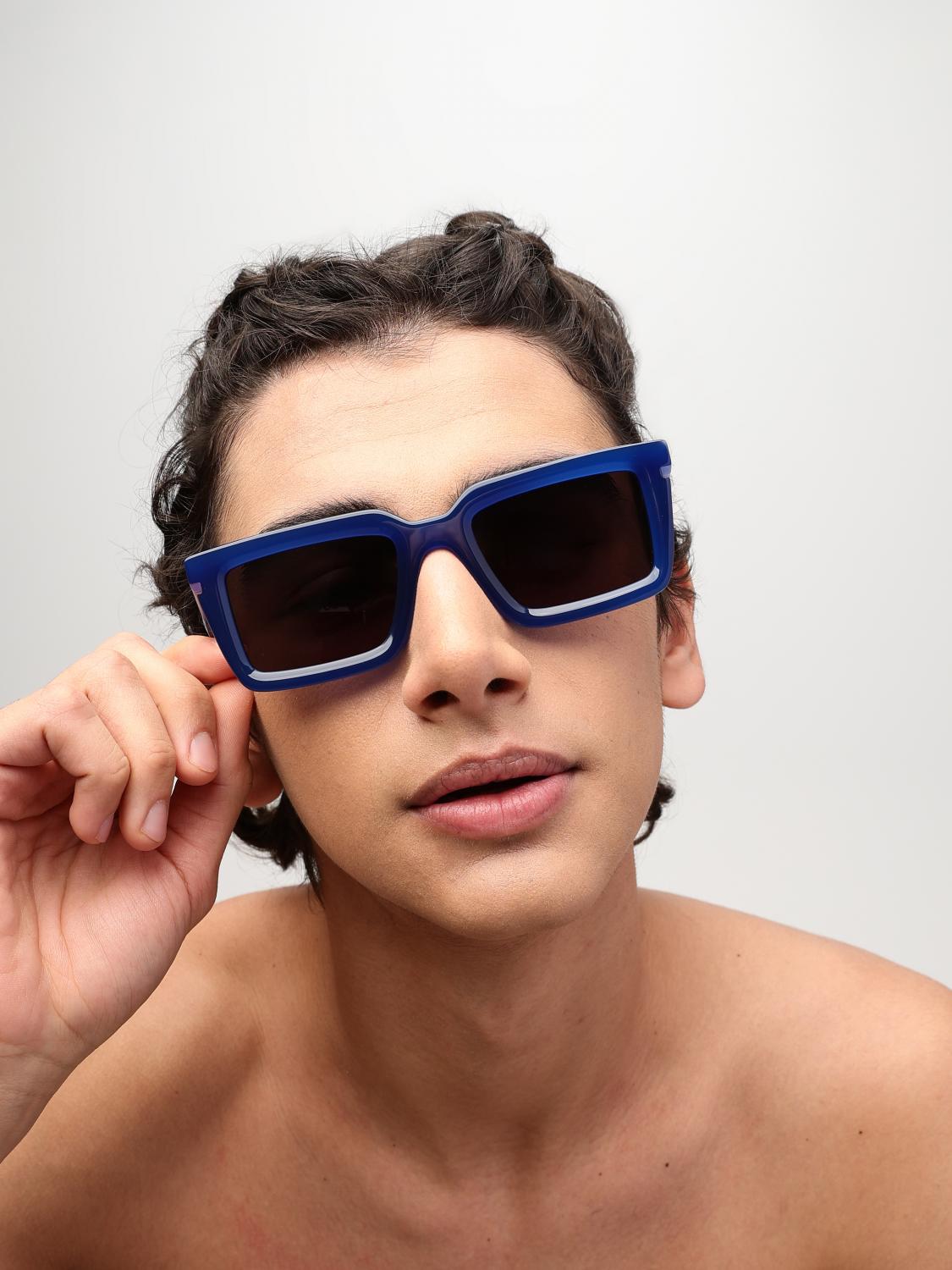 OFF-WHITE SUNGLASSES: Sunglasses men Off-white, Blue - Img 2