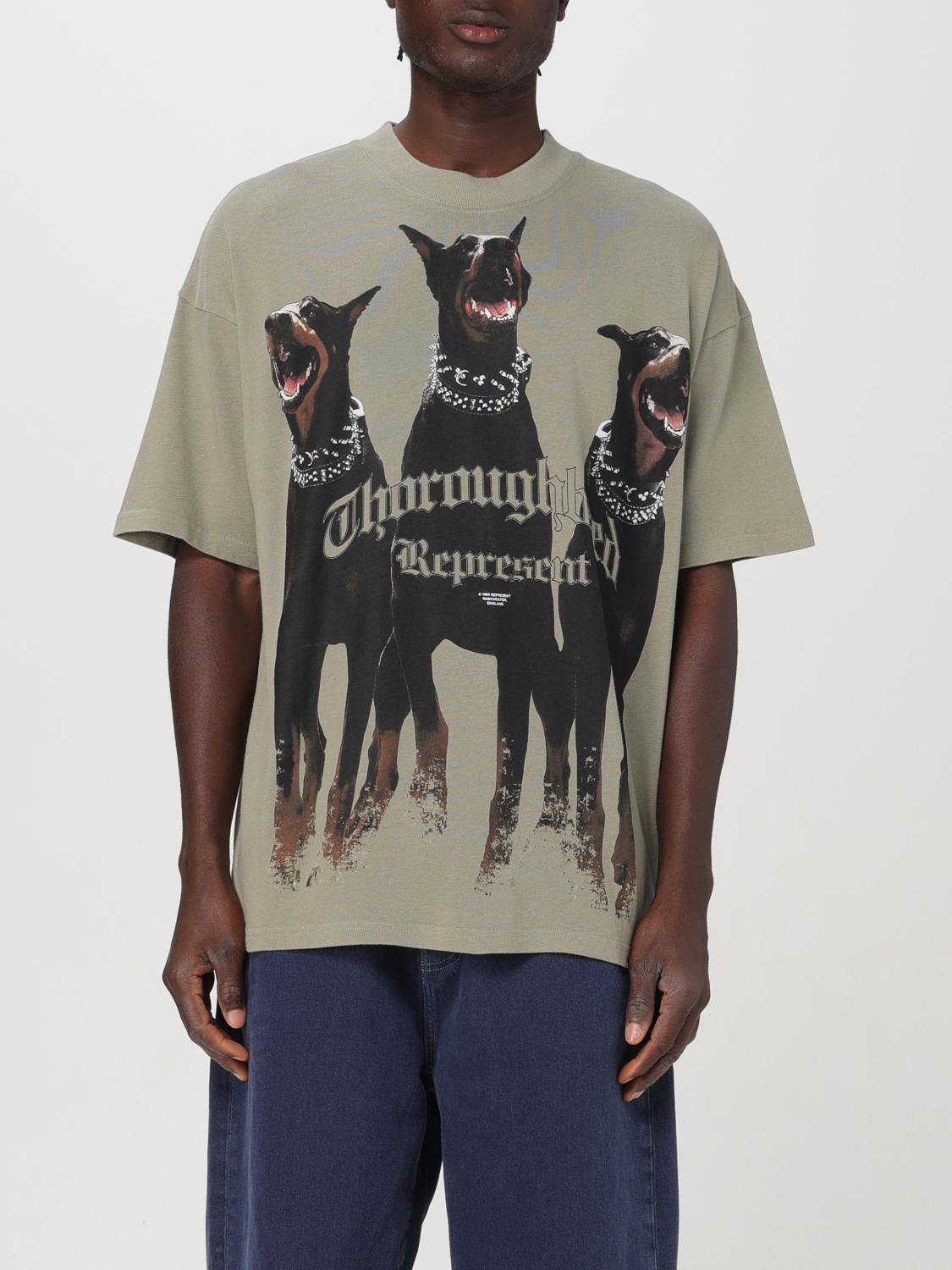 REPRESENT T-SHIRT: T-shirt men Represent, Kaki - Img 1