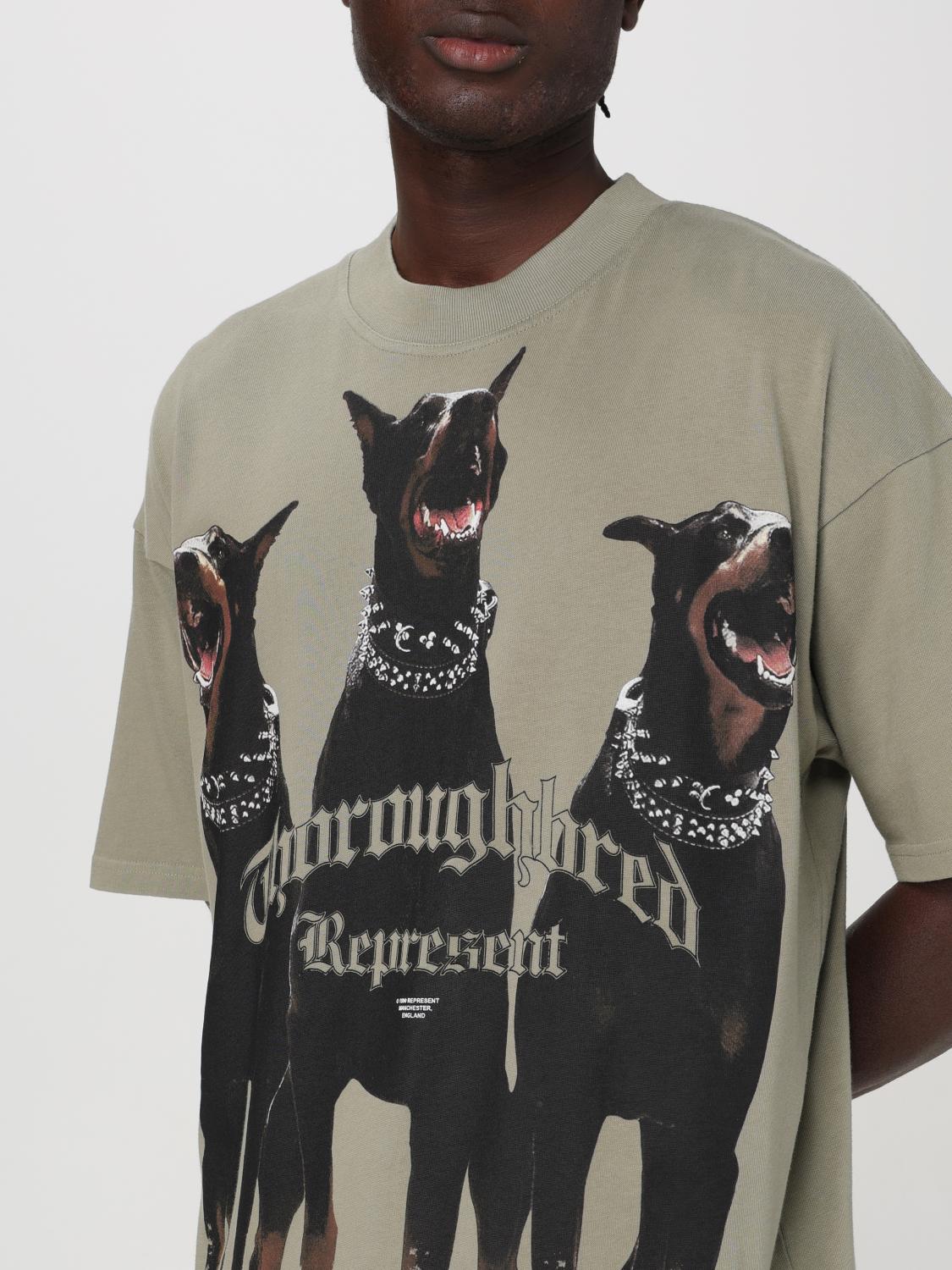 REPRESENT T-SHIRT: T-shirt men Represent, Kaki - Img 3