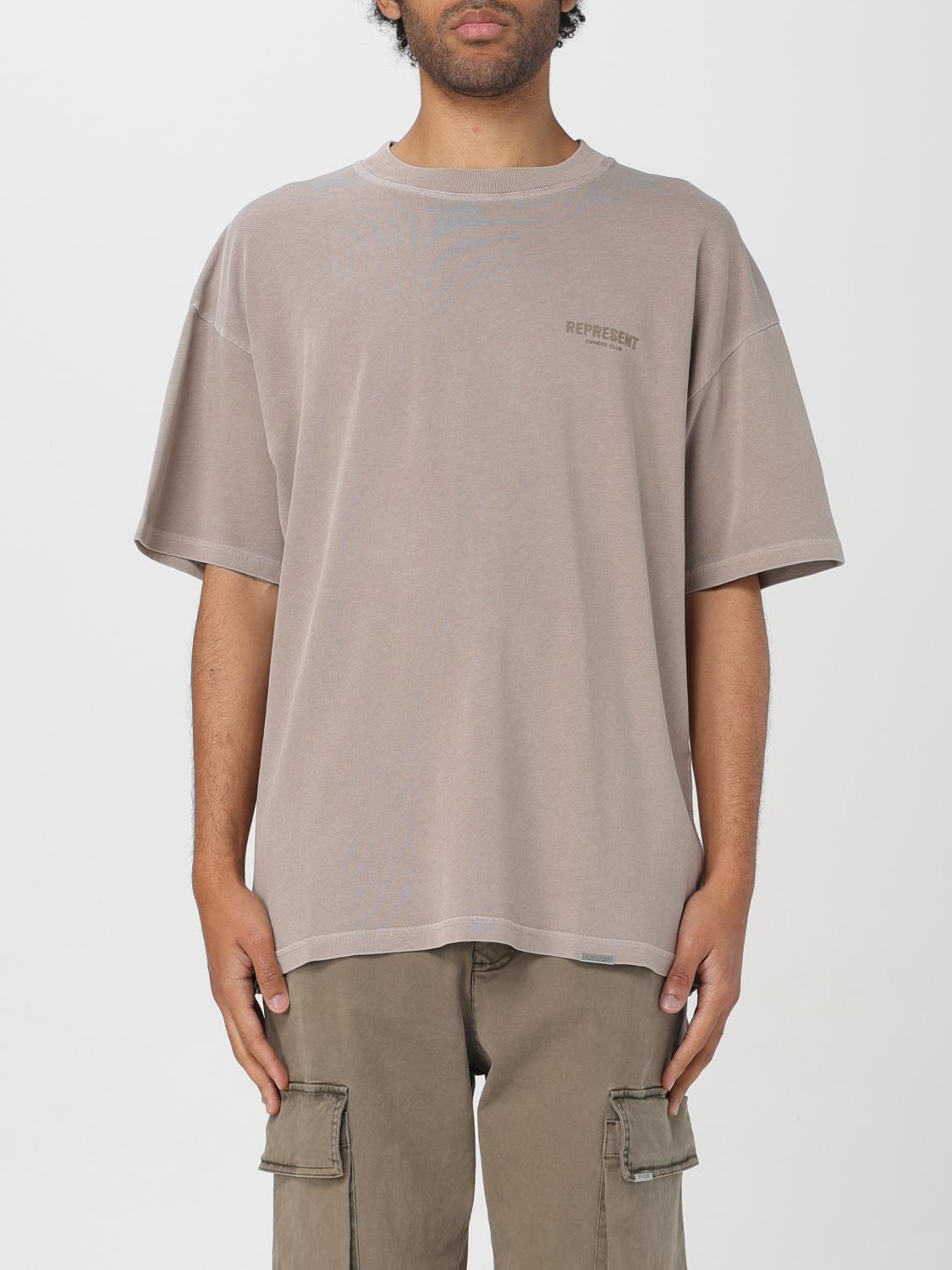 REPRESENT T-SHIRT: T-shirt men Represent, Beige - Img 1