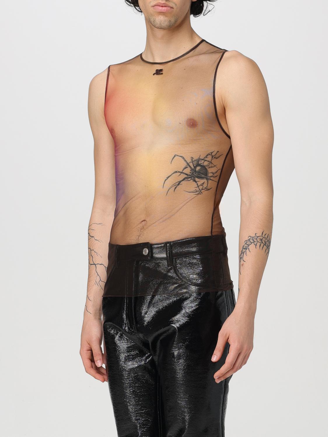 COURRÈGES TANK TOP: Tank top men CourrÈges, Multicolor - Img 4