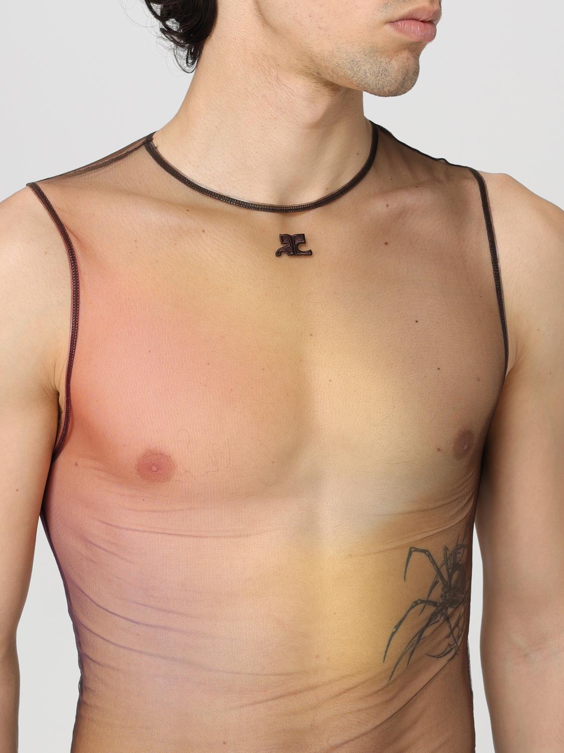 COURRÈGES TANK TOP: Tank top men CourrÈges, Multicolor - Img 5