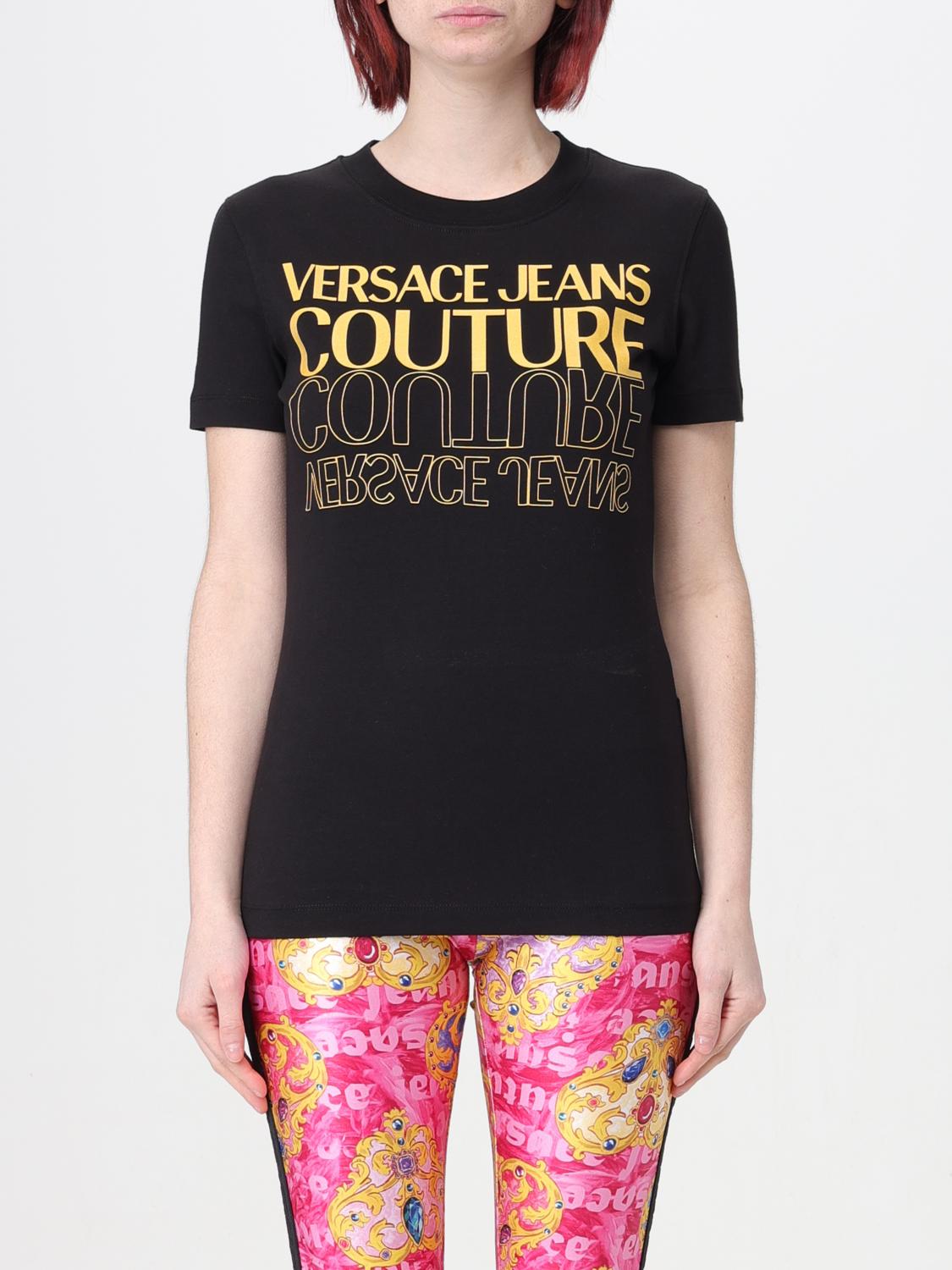 VERSACE JEANS COUTURE Tシャツ: Tシャツ レディース Versace Jeans Couture, ブラック - Img 1