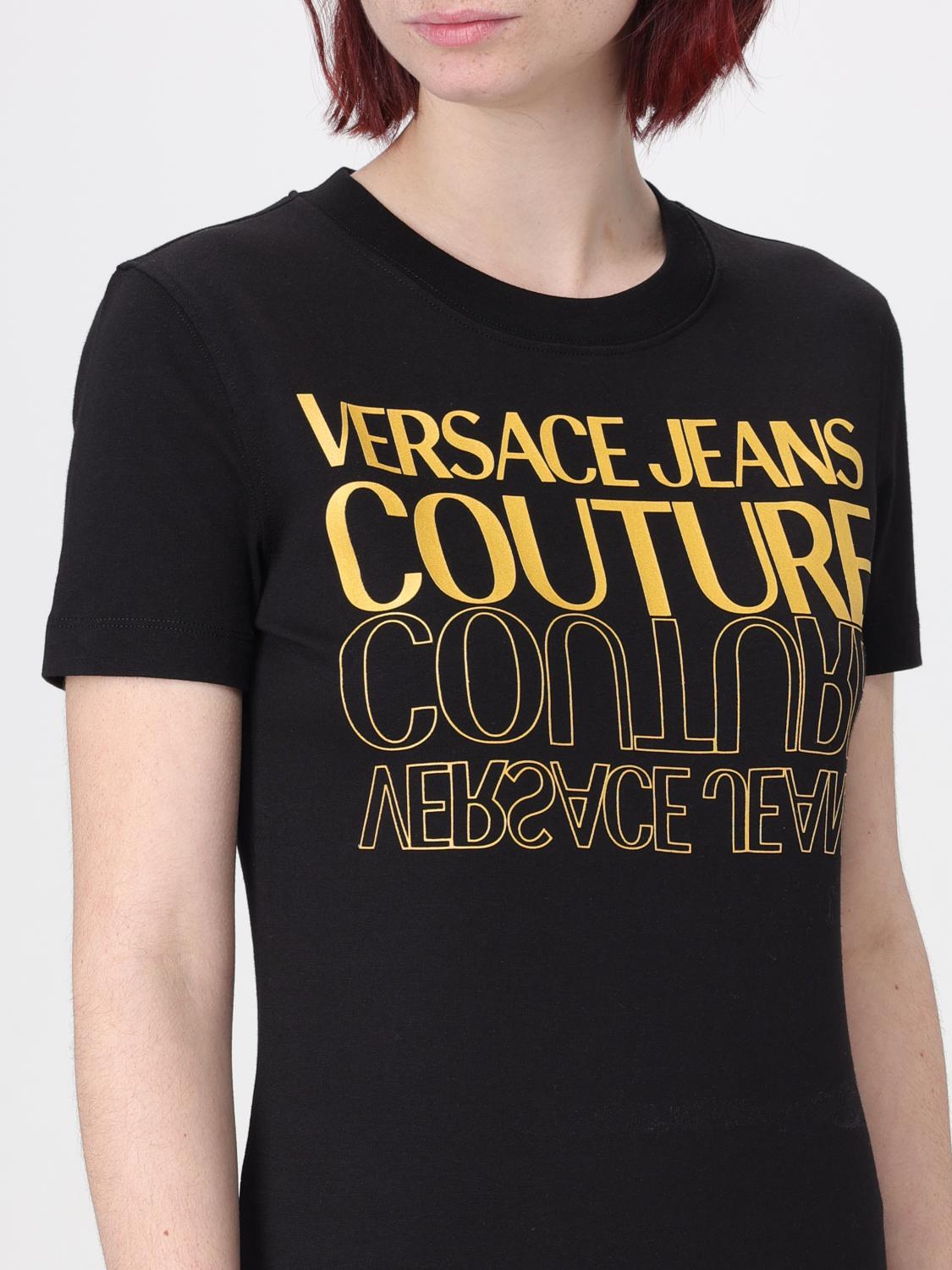 VERSACE JEANS COUTURE Tシャツ: Tシャツ レディース Versace Jeans Couture, ブラック - Img 3